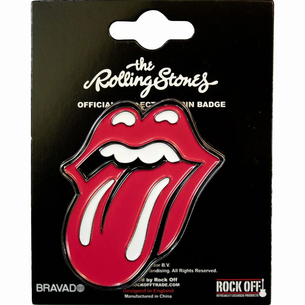 The Rolling Stones Classic Tongue - Insignia grande (tamaño único)