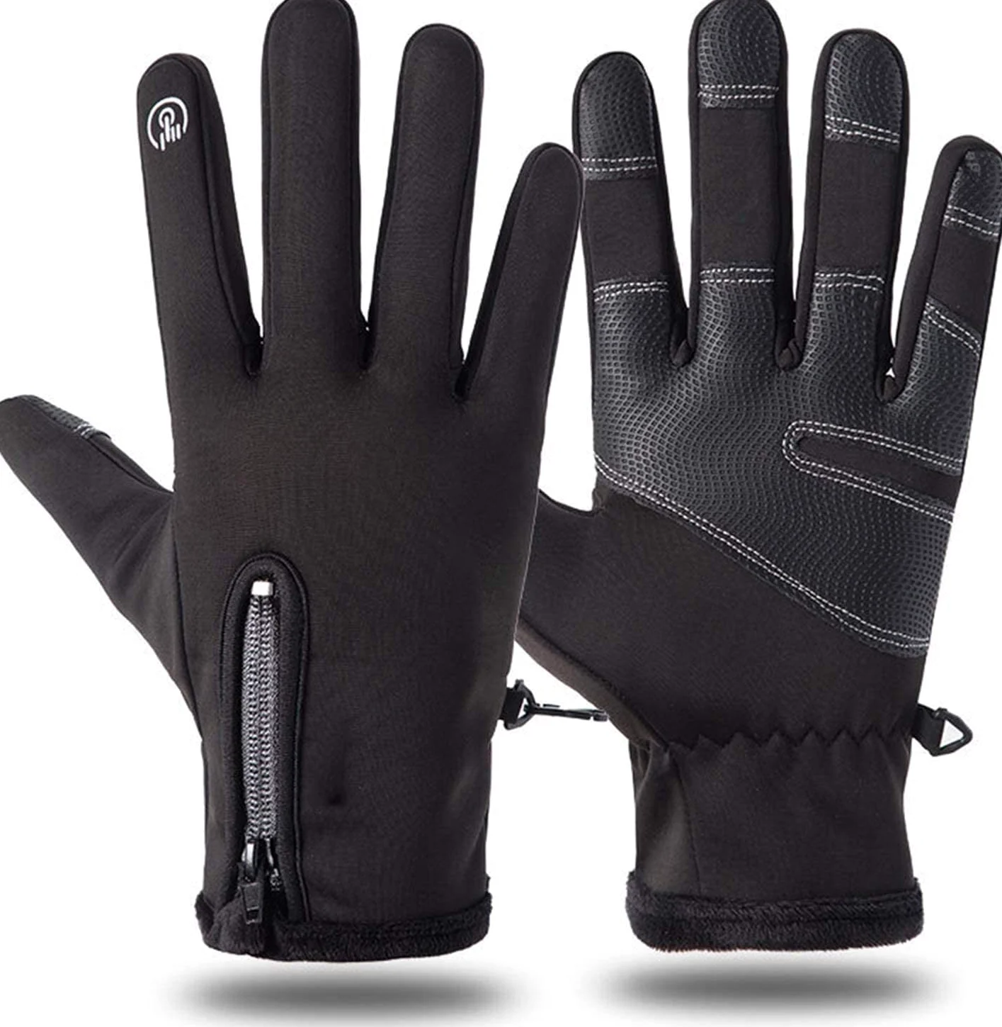 Guantes, Guantes de invierno, Guantes de ciclismo cálidos de invierno, Guantes de pesca de dedo completo, Guantes de hombre de pesca de pantalla táctil cálidos de invierno, Guantes antideslizantes a p