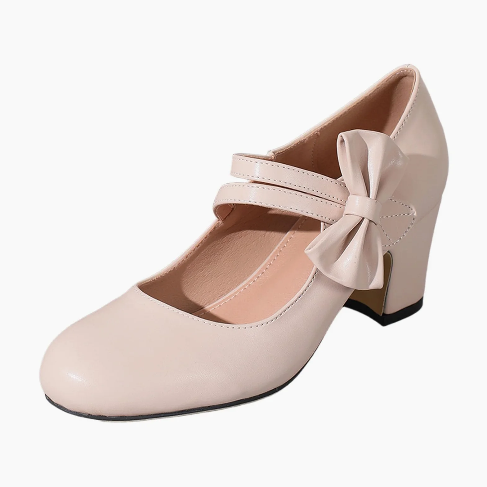 Zapatos de baile tradicionales para mujer con tacón de bloque gruesos para novia, bailarina, zapatos elegantes con hebilla de 65 cm, versátil, moda casual para vaqueros, faldas, suela antideslizante