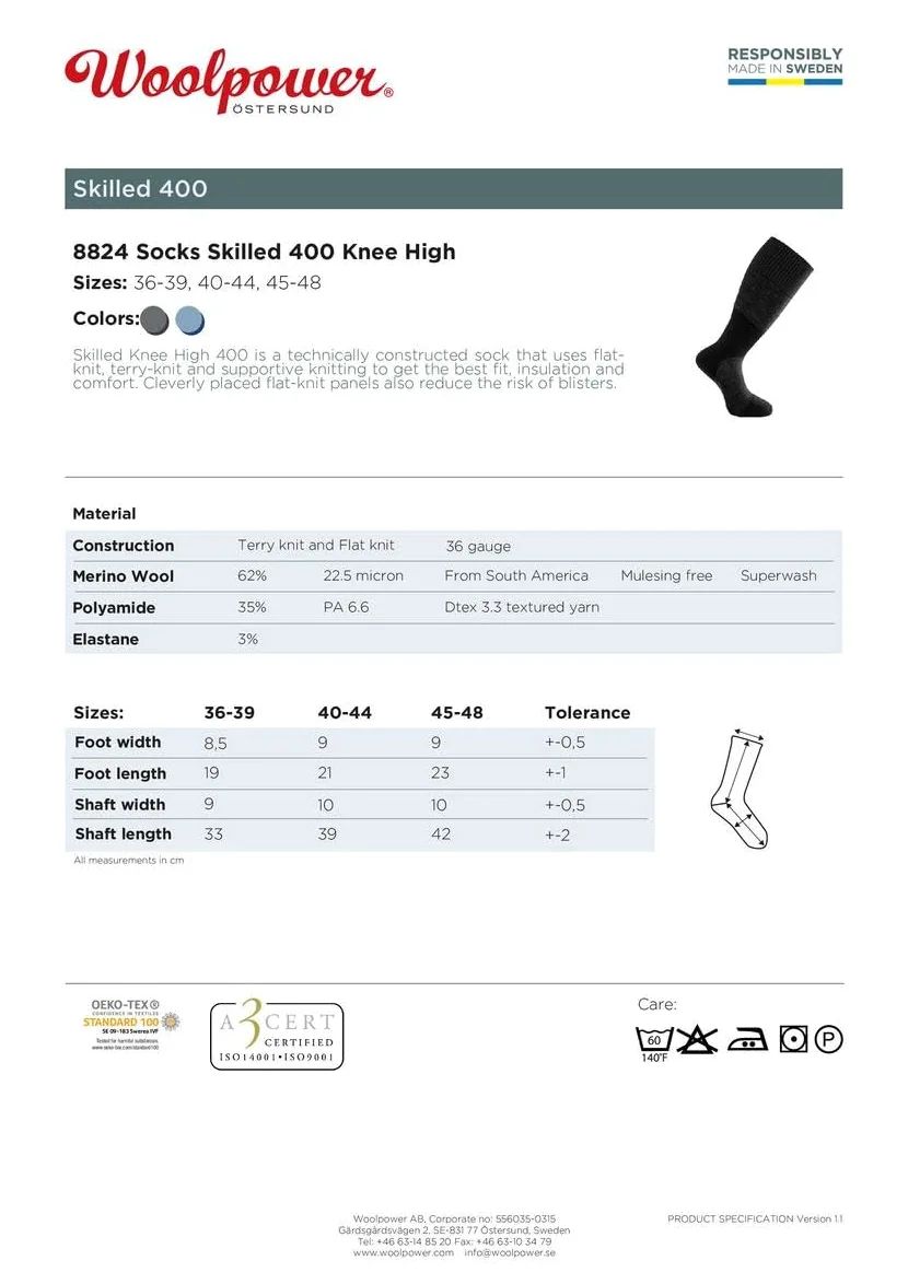 Woolpower Socks Skilled Knee-high 400