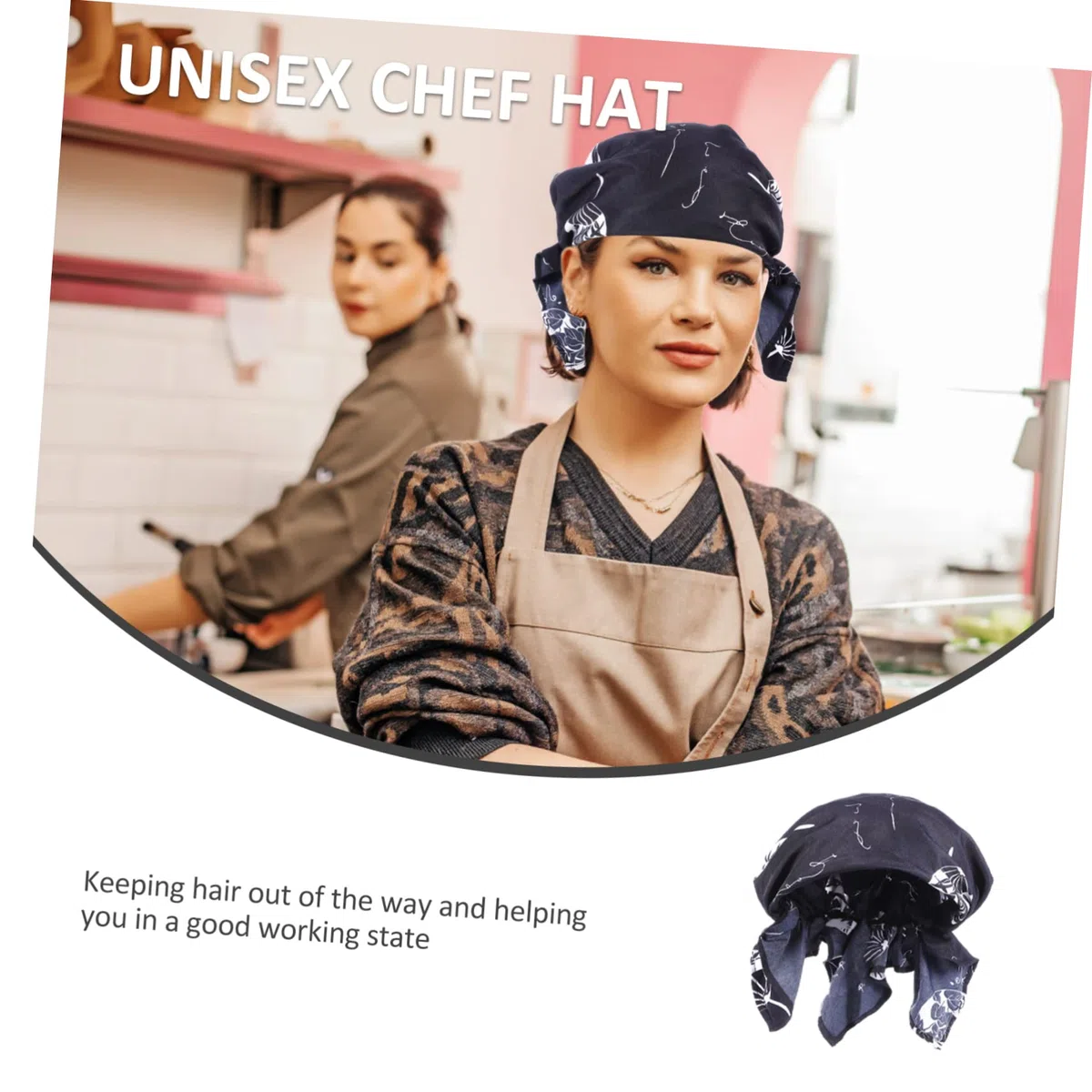SHERCHPRY Gorro Cocina Sushi 5 Piezas Sombrero De Gorro De Cocinero Universal Gorras De Cocina Chef Unisex De Calavera Limpiador De Sombreros Abrigo De Cocinero De Chef Bandana Tela Blue