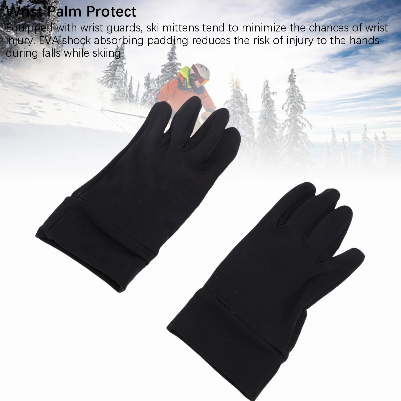 Manoplas de esquí para Hombres y Mujeres de Snowboard a Prueba de Viento con Capa Interior Térmica para esquí, Snowboard y Actividades Al Aire de Invierno Mitones Protectores para Clima Frío