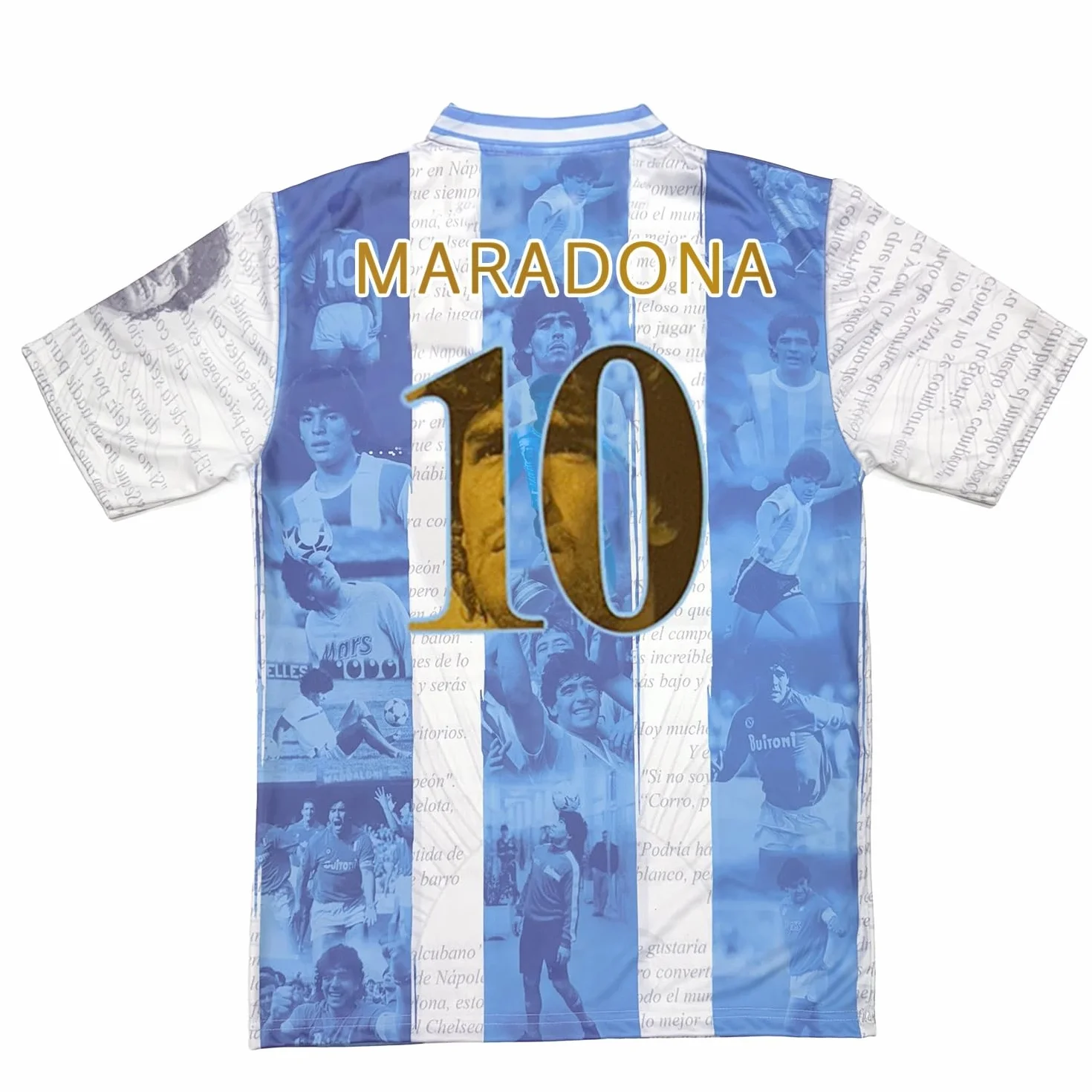 Soul up Camiseta de Fútbol Diego Armando Maradona - El Pibe de Oro. Réplica Oficial. Camiseta de Fútbol Argentina para Niño y Adulto.