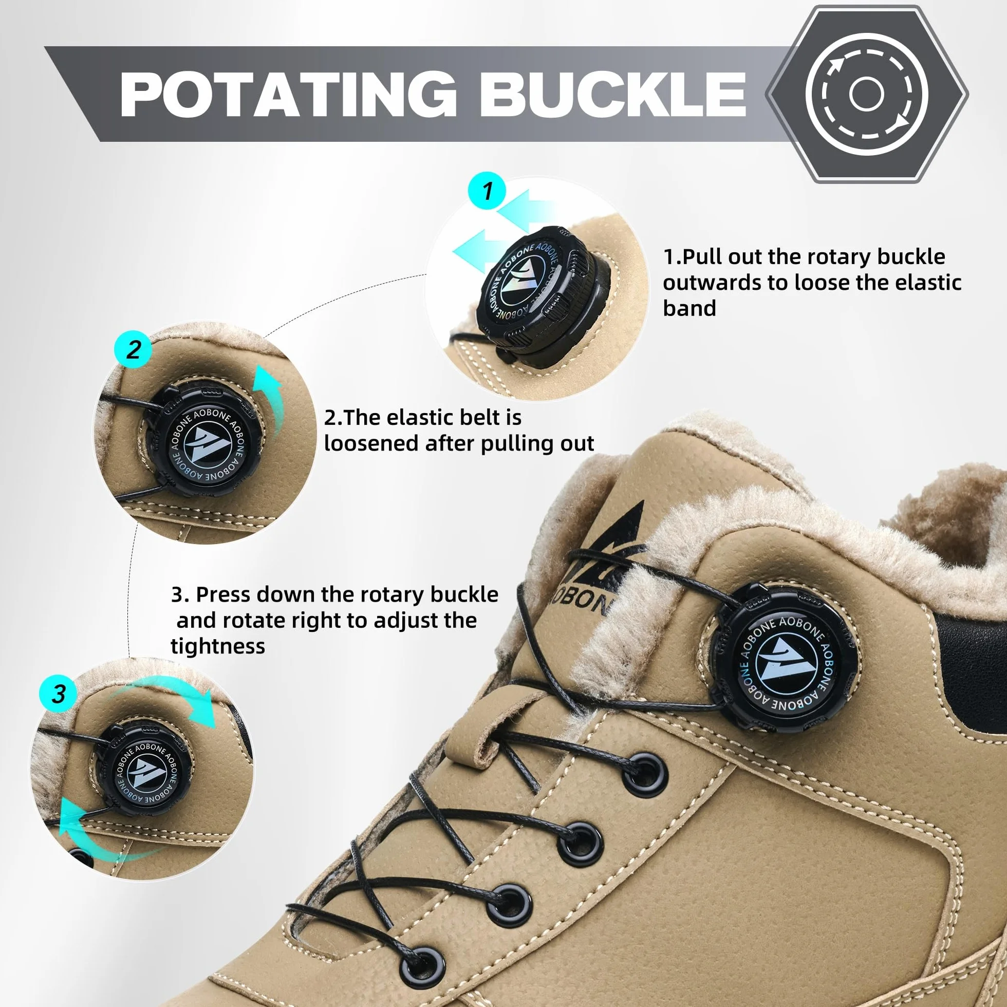 Botas de Seguridad Impermeables Punta de Acero Antideslizantes para Hombre Mujer Invierno