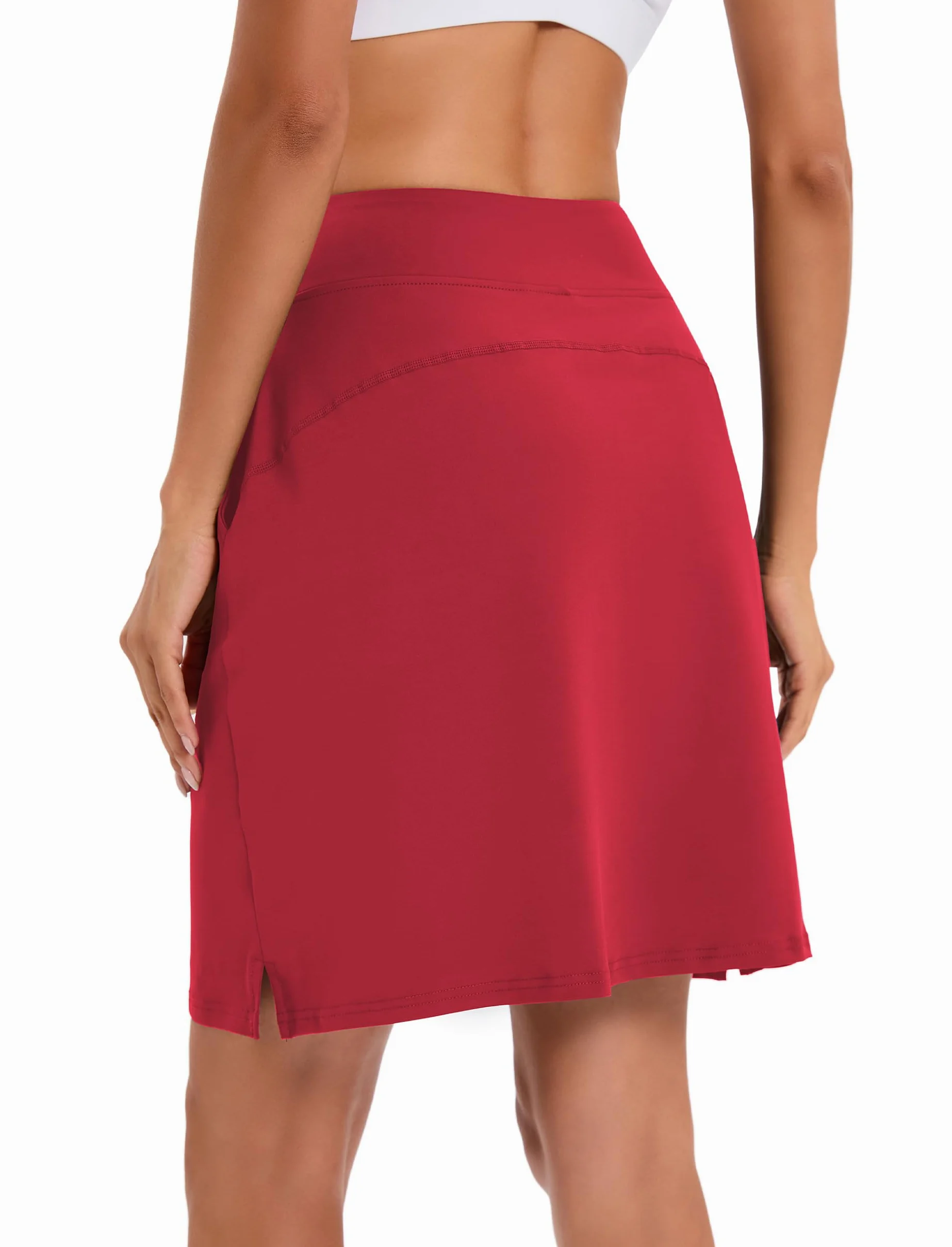 Jhsnjnr Falda de Tenis para Mujer, Estilo Casual, hasta la Rodilla, con Bolsillos, para Entrenamiento, atlética