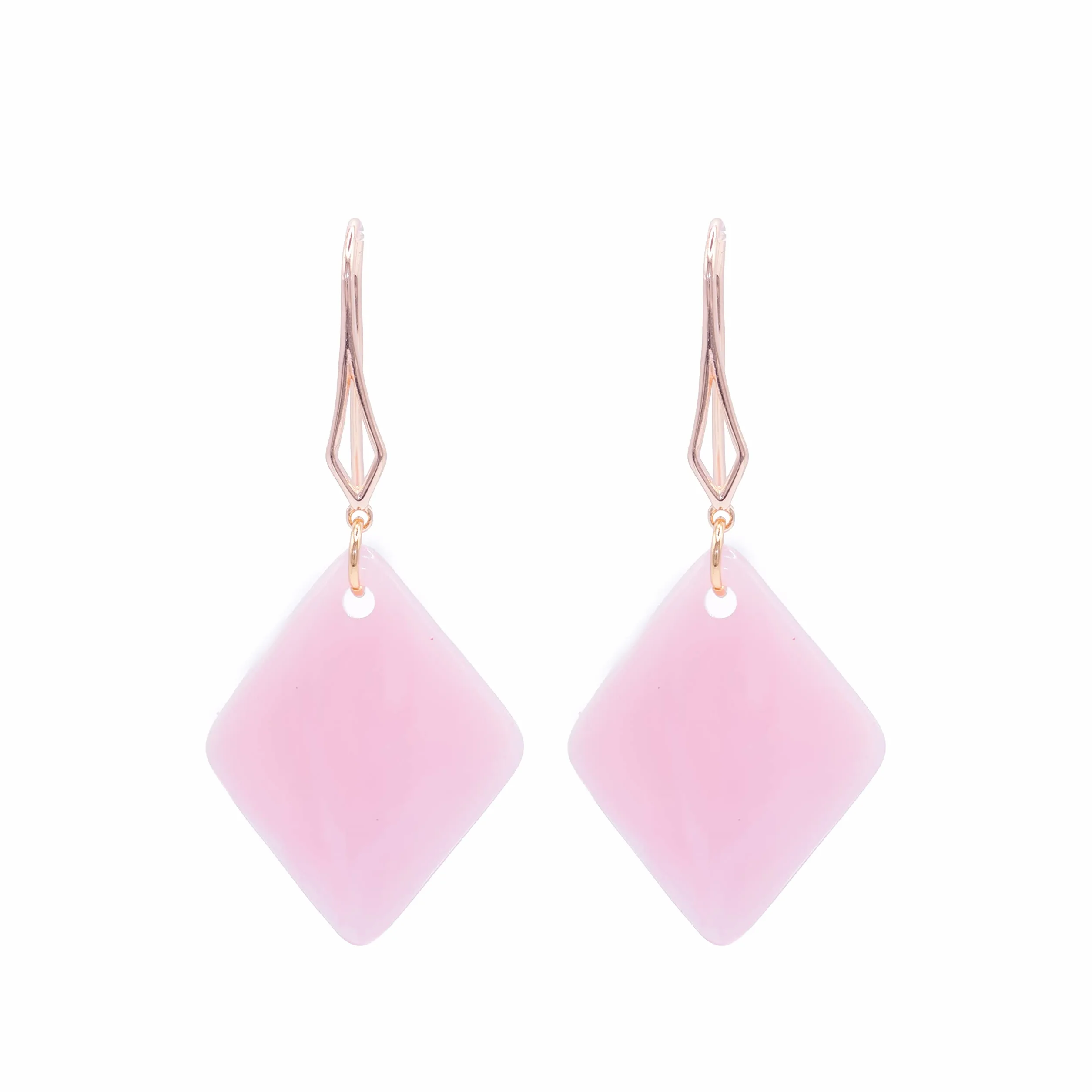 Pendientes Resina Oro Chapado Mujer Rombo Colores Festivos - ZARZAMORA