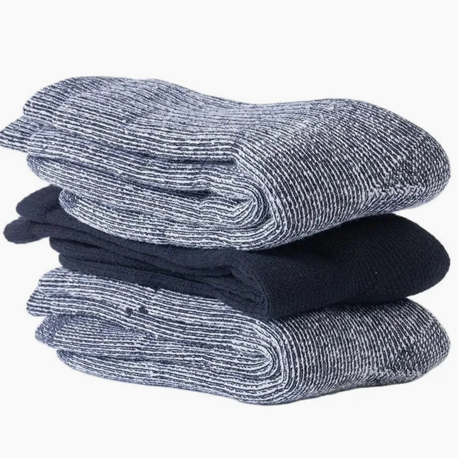 Calcetines de Lana for Hombre, Medias for Botas Senderismo, 80%, Calcetines térmicos más Gruesos, Deportes al Aire Libre, Ciclismo, esquí, Invierno