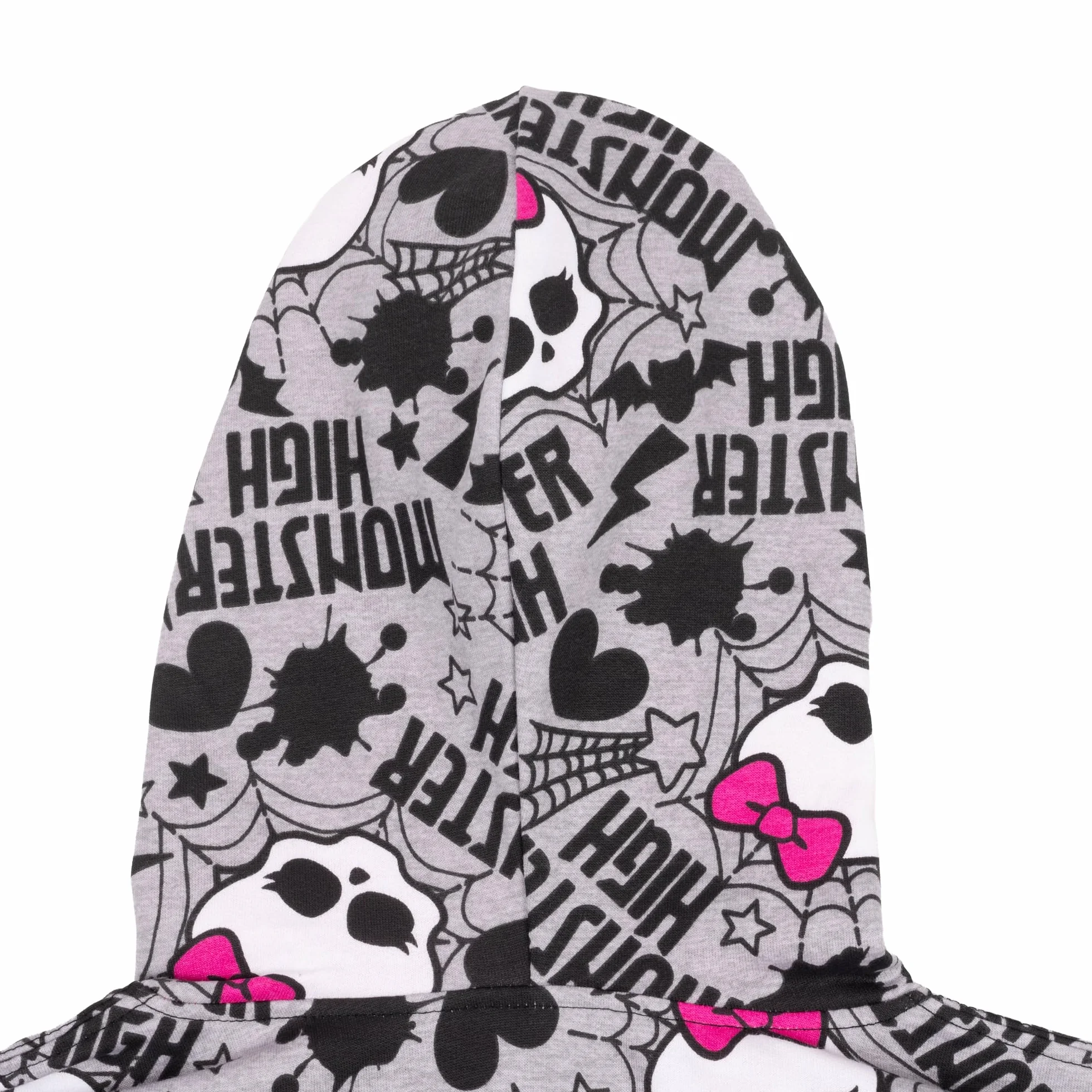 Monster High - Sudadera con capucha para niñas, color gris