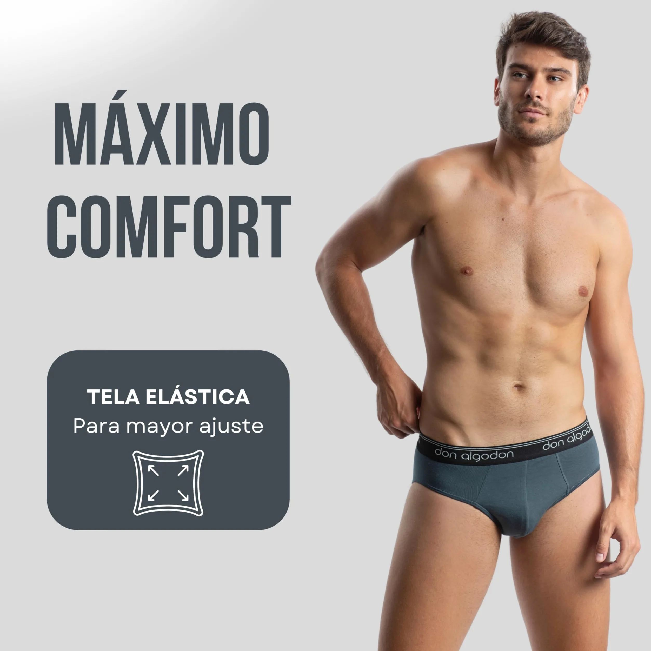 DON ALGODON Pack 12 Slips Hombre Algodón - Calzoncillos Slip Suaves y Transpirables - Multipack Ahorro Anti-Rozaduras