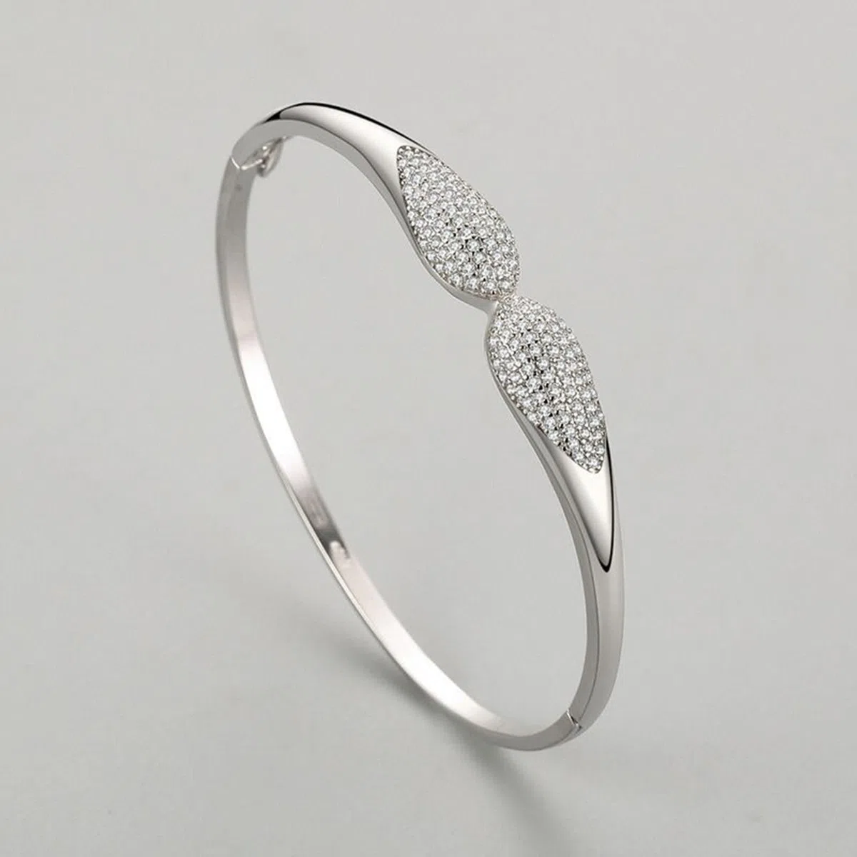 Pulseras de Mujer de Oro Blanco 9 Kilates / 14 Kilates / 18 Kilates, Gota de Agua con Moissanita, Cadena 16 CM, Pulseras de Plata Mujer