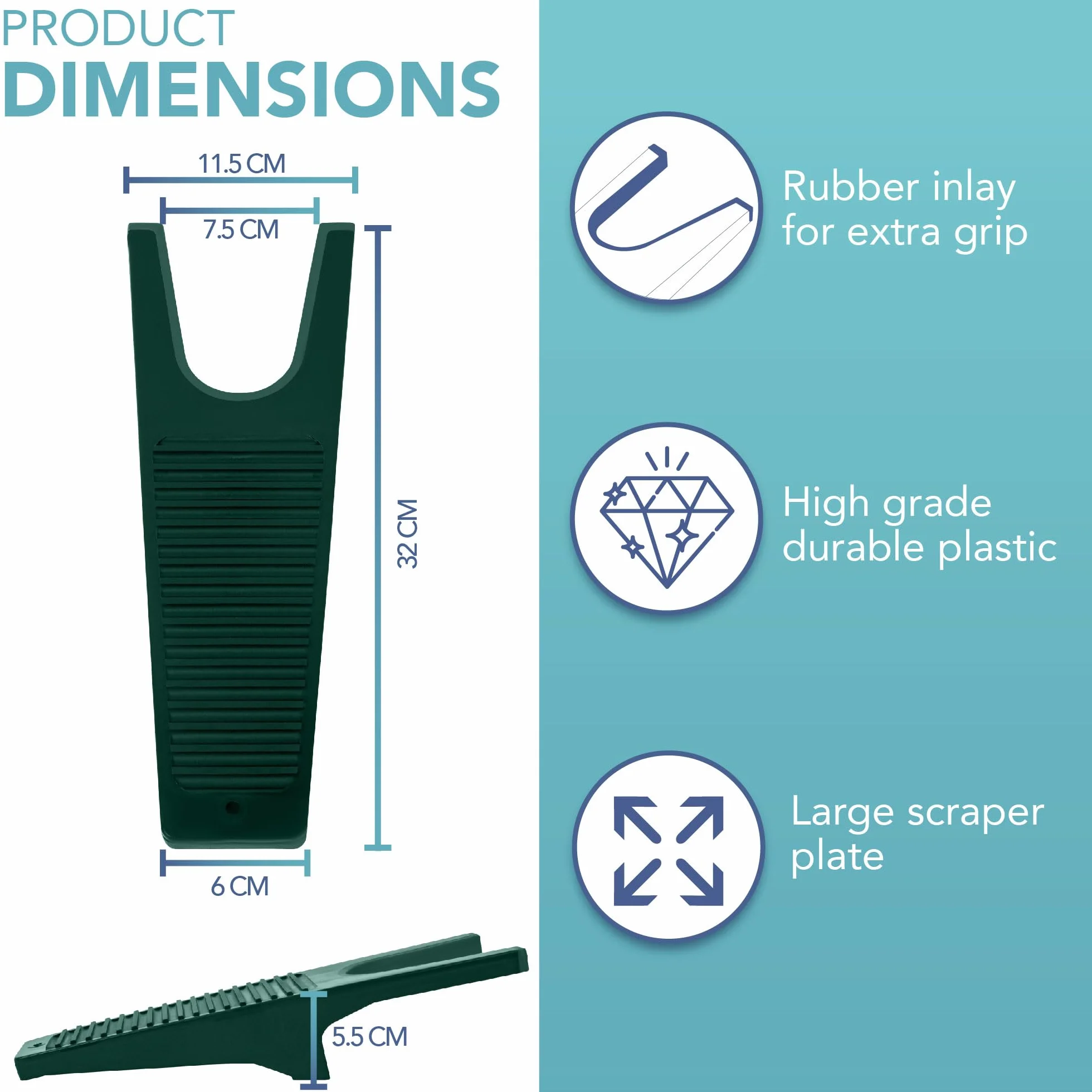 HEFTMAN Boot Jack - 2 removedores de botas de agua resistentes, Green, Talla única