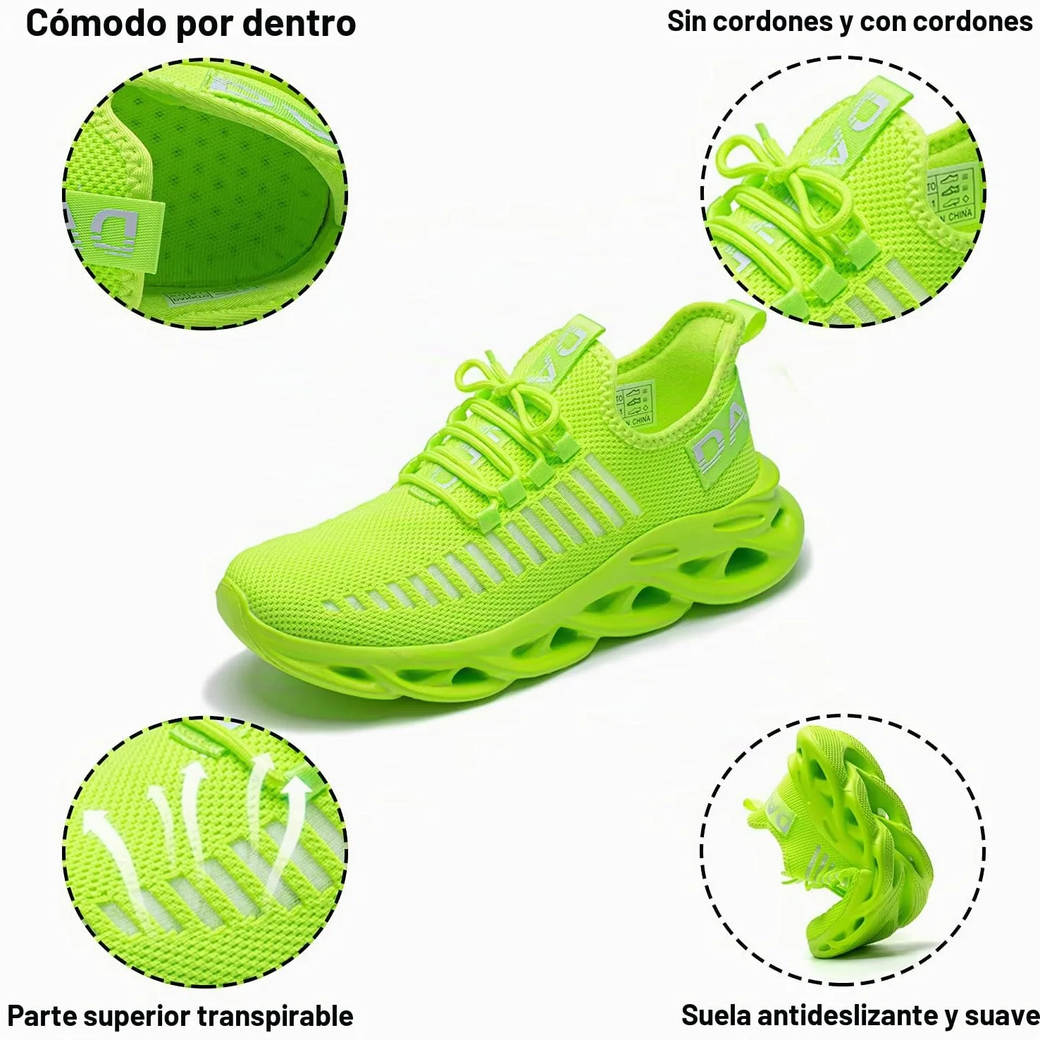 Dannto Hombre Mujer Zapatillas de Deporte Running Zapatos para Correr Gimnasio Sneaker Deportivas Padel Transpirables Casual Calzado Unisex