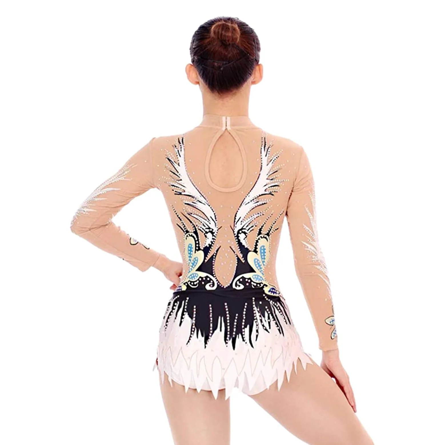 Leotardos De Gimnasia Rítmica for Niñas, Uniformes De Gimnasia De Competición Con Estampado De Alta Elasticidad for Mujer