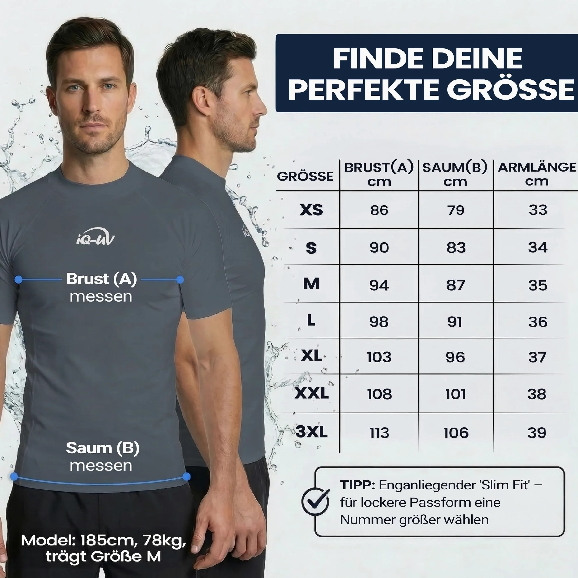 iQ-UV Slim Fit Camiseta Hombre