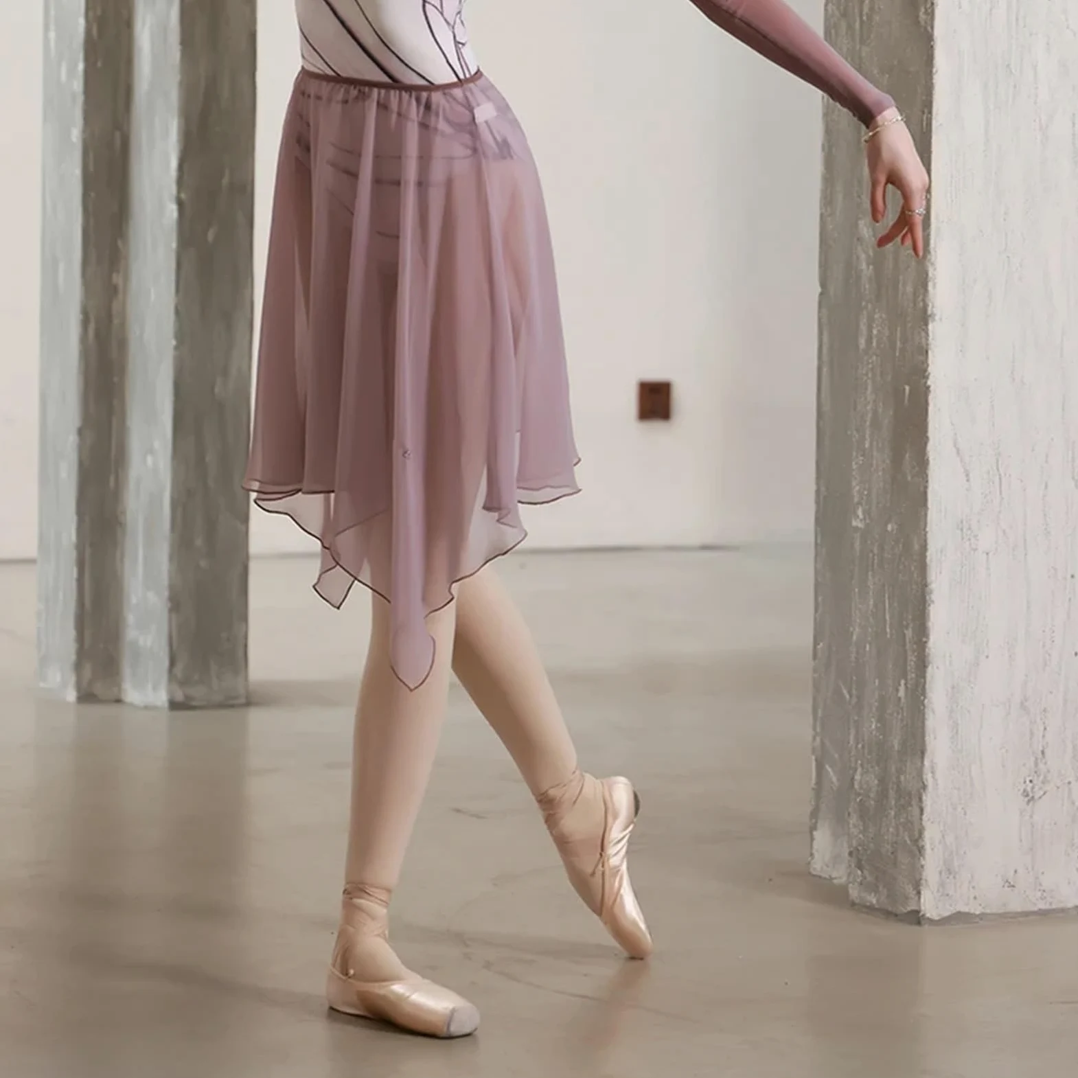 Falda elástica de Ballet y Gimnasia for Adultos, Falda Gasa for Bailarinas, Faldas práctica, Ropa Danza Nacional, Vestido for Profesores para Espectáculos De Danza