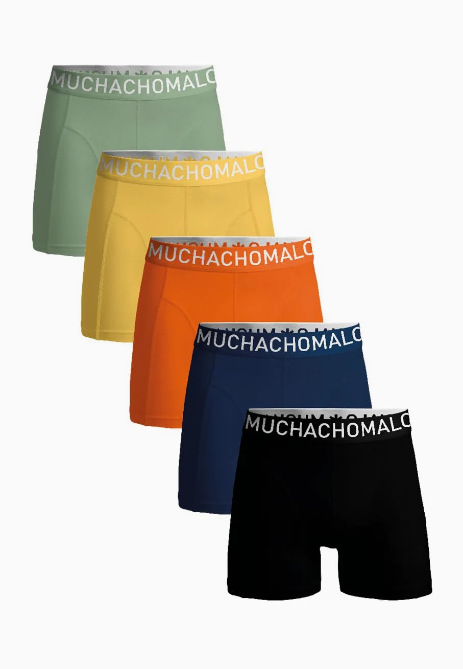 Muchachomalo Calzoncillos para Hombre, Ropa Interior Lisa de Algodón para Hombre, Pack de 4 Unidades, Bóxers Lisos de Corte Clásico con Cintura Elástica