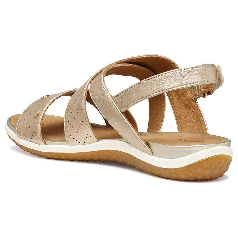Geox D Sandal Vega B, Sandalia Plana Mujer