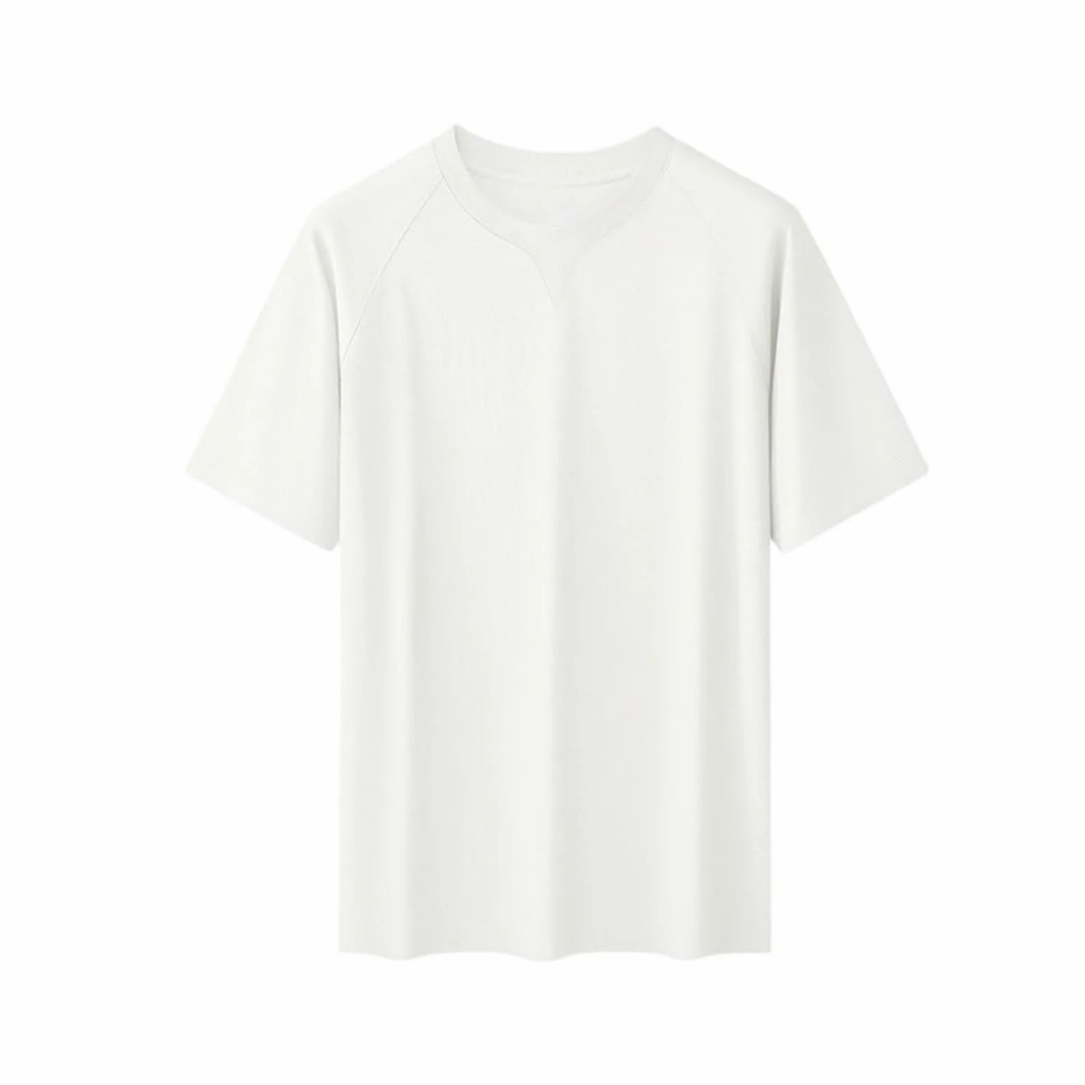 Camiseta de manga corta de algodón con cuello redondo para hombre, ajuste holgado, para uso diario, hogar, viajes