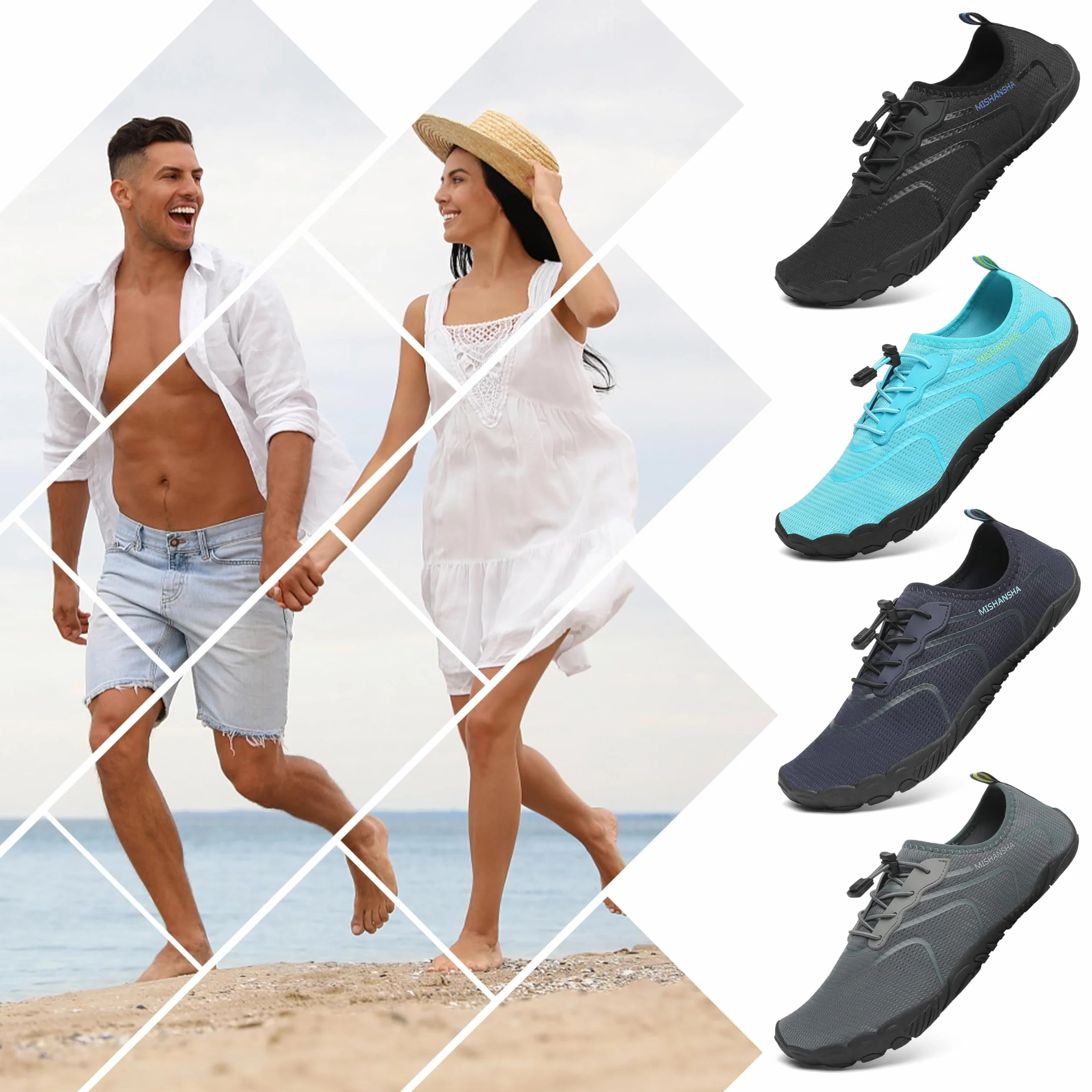 Mishansha Barefoot Escarpines Hombre Verano Zapatos de Agua