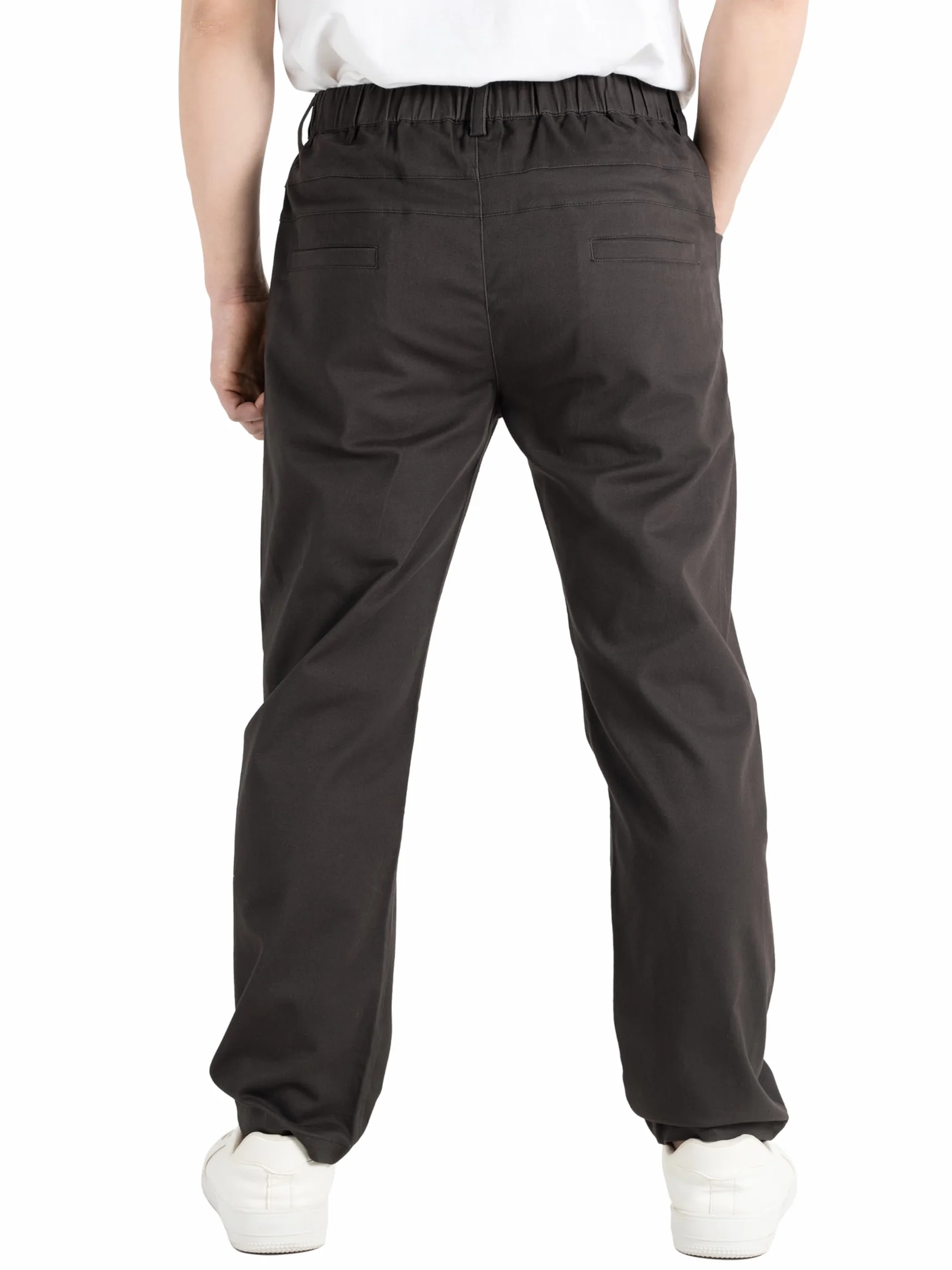 CAMLAKEE Pantalones de pierna recta para niños, pantalones chinos escolares con cremallera