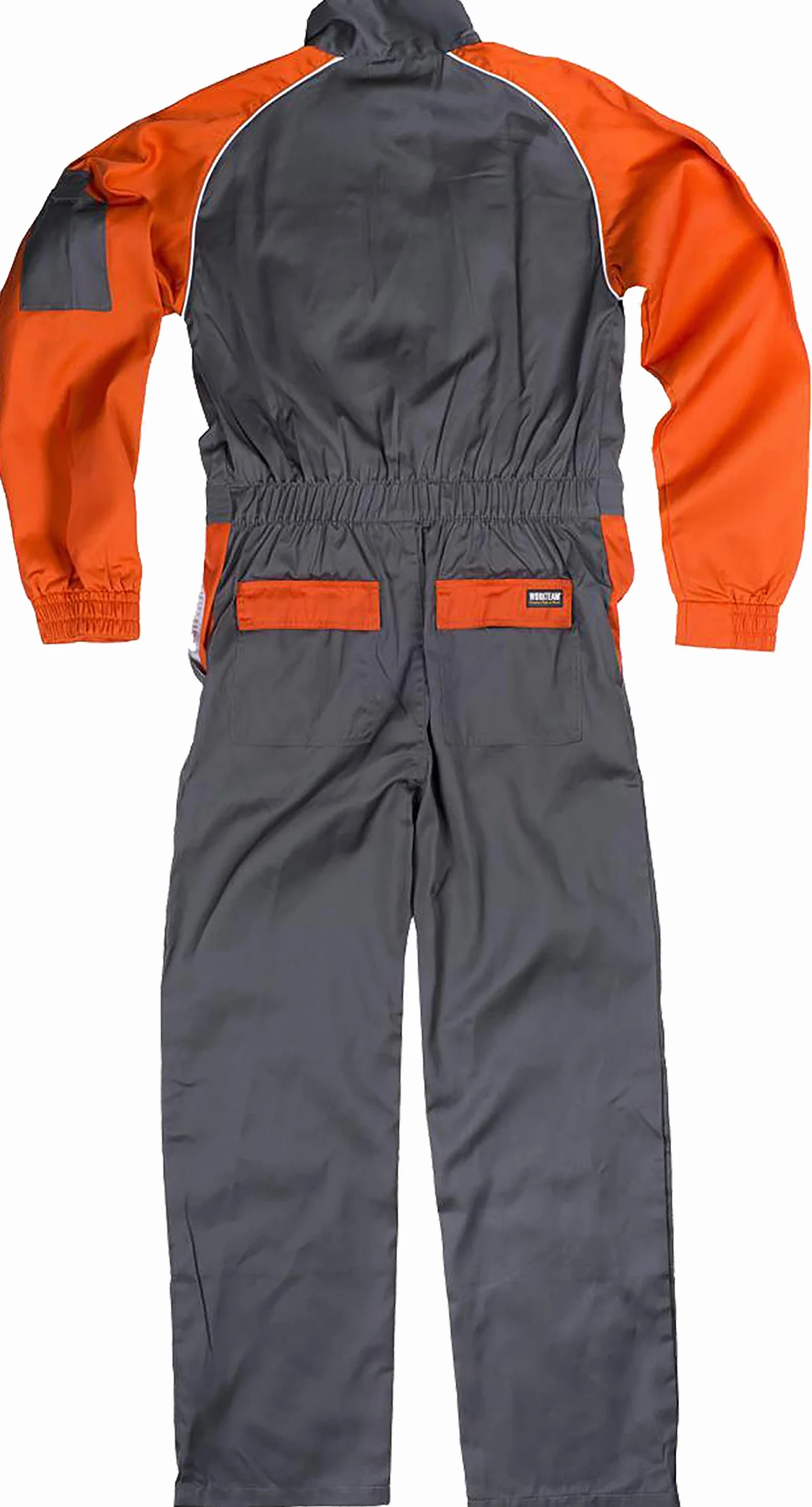 WORKTEAM Buzo de Trabajo Bicolor con Rodilleras Reforzadas, Cremallera Oculta por Solapa, Multibolsillos y Cintura Elástica. Unisex