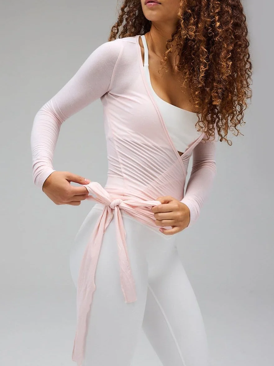 ORANDESIGNE Chaqueta Ballet Crop Top Mujer Danza Clásico Y2K