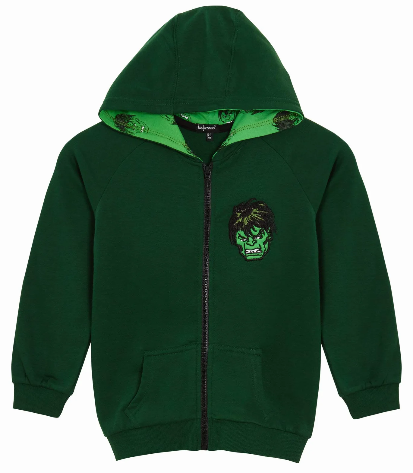 Marvel The Incredible Hulk Chaqueta con capucha y cremallera Niños Vengadores