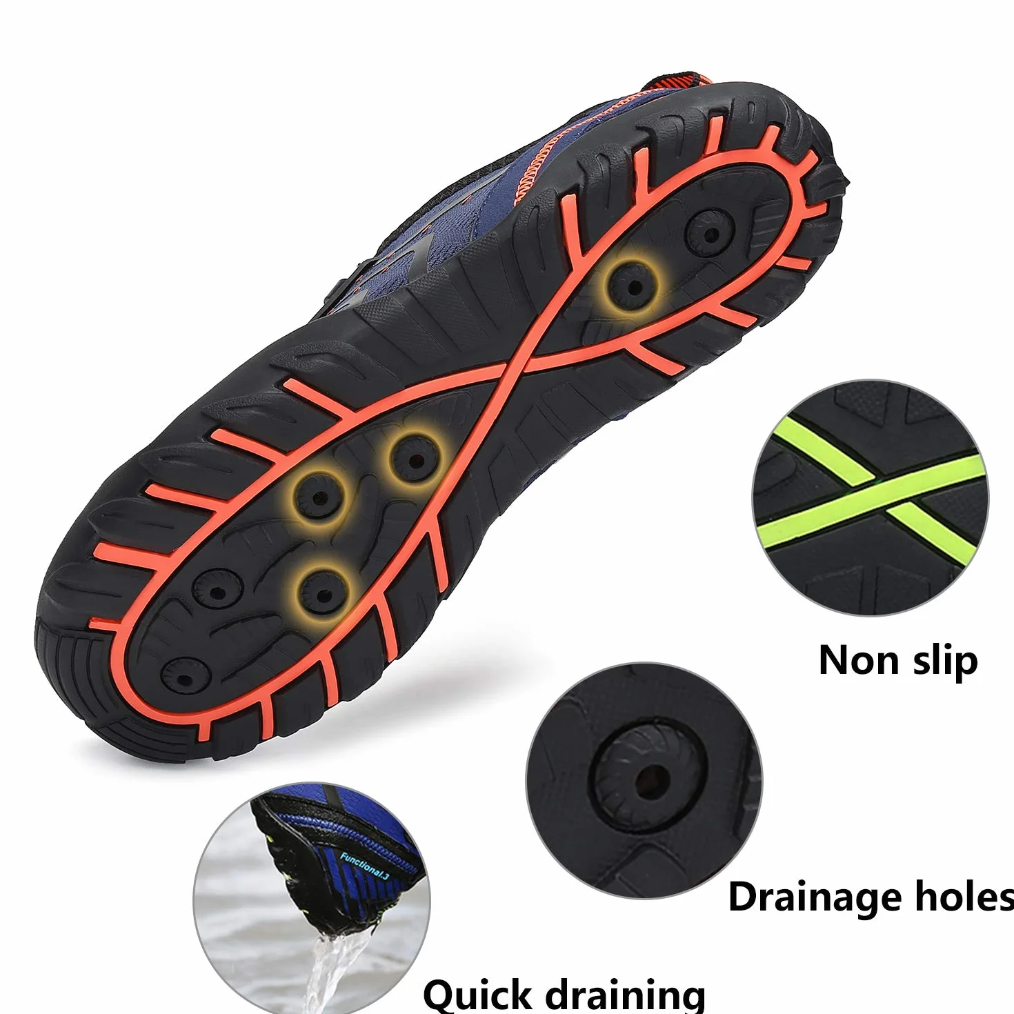 SAGUARO Escarpines Zapatillas de Agua Antideslizantes Secado Rápido Playa Surf Natación Gr.35-48 EU