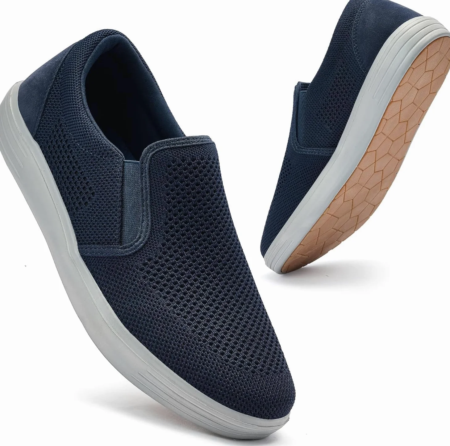 Puxowe Zapatillas de Deporte para Hombre Deslizamiento en Zapatillas de Ocio Ligeras Atmungsaktiv Netz Manos Libres Zapatillas Planas