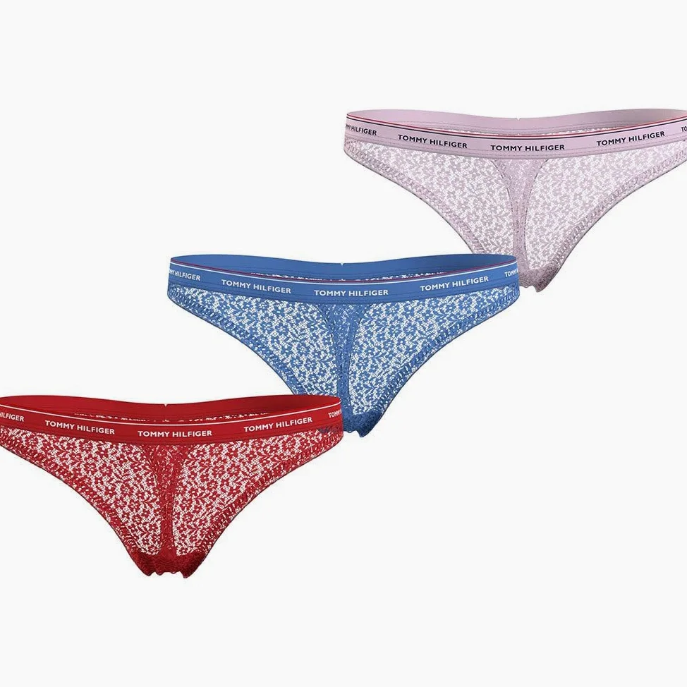 Tommy Hilfiger Pack de 3 Braguitas Tipo Tanga para MujerPremium Essential