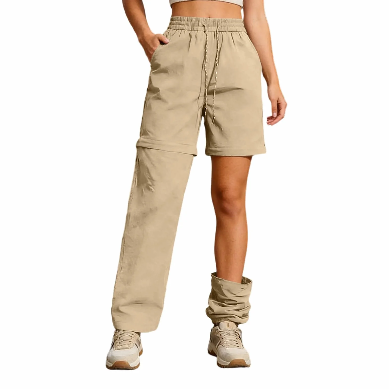 Pantalón Senderismo Mujer Impermeable Perneras Desmontable Deportivo