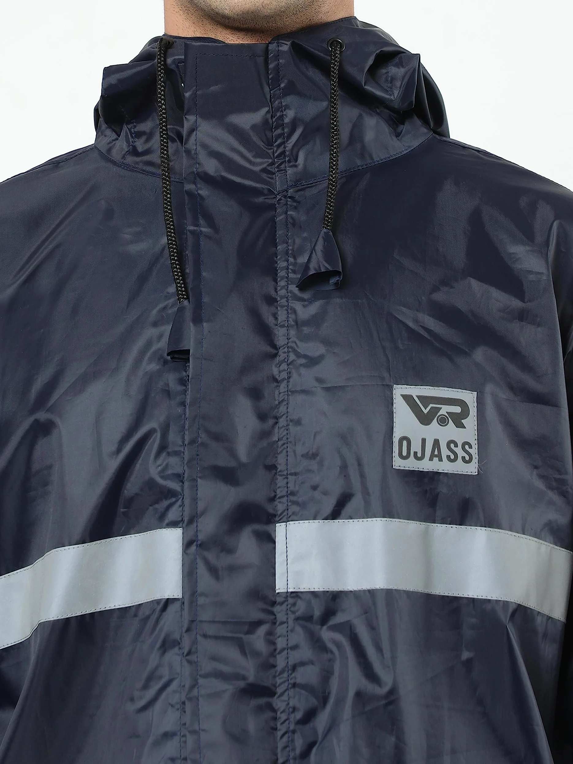 VROJASS Chubasquero para hombre, 100% poliéster impermeable, parte superior para temporada lluviosa, paquete de 1