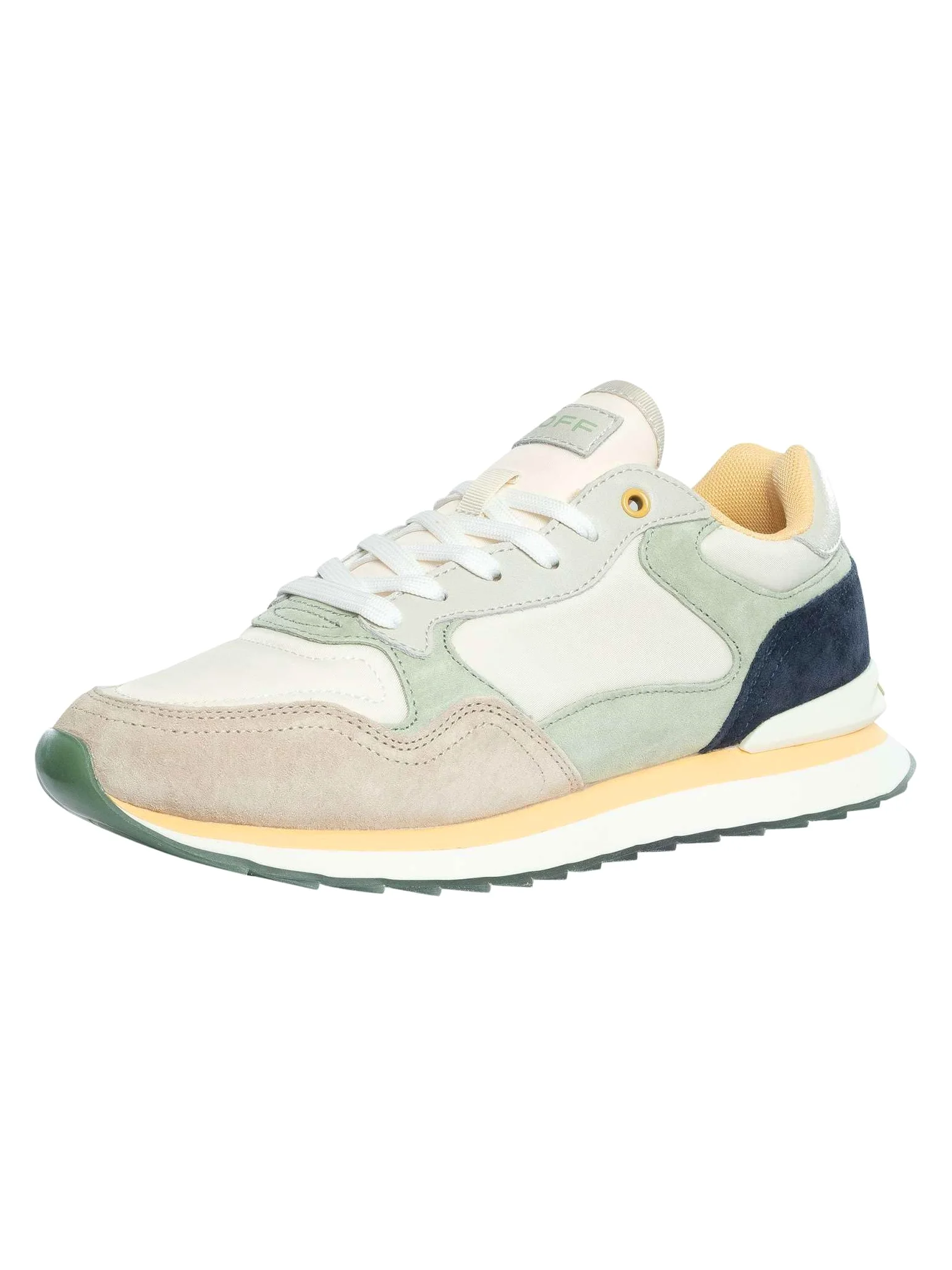 HOFF Zapatillas de ante Mar De Plata para hombre, gris/blanco/verde