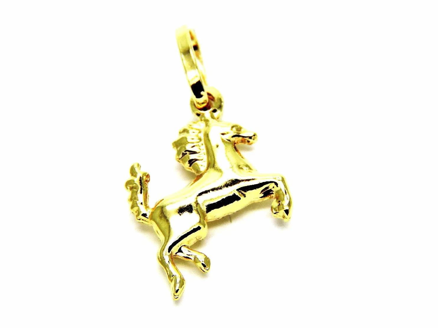 Colgante de oro amarillo 18K (750) caballo pequeño para niños
