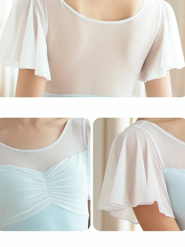 Chaqueta de Danza Ballet Body Sexy de Encaje para Mujer, Leotardo de Ballet
