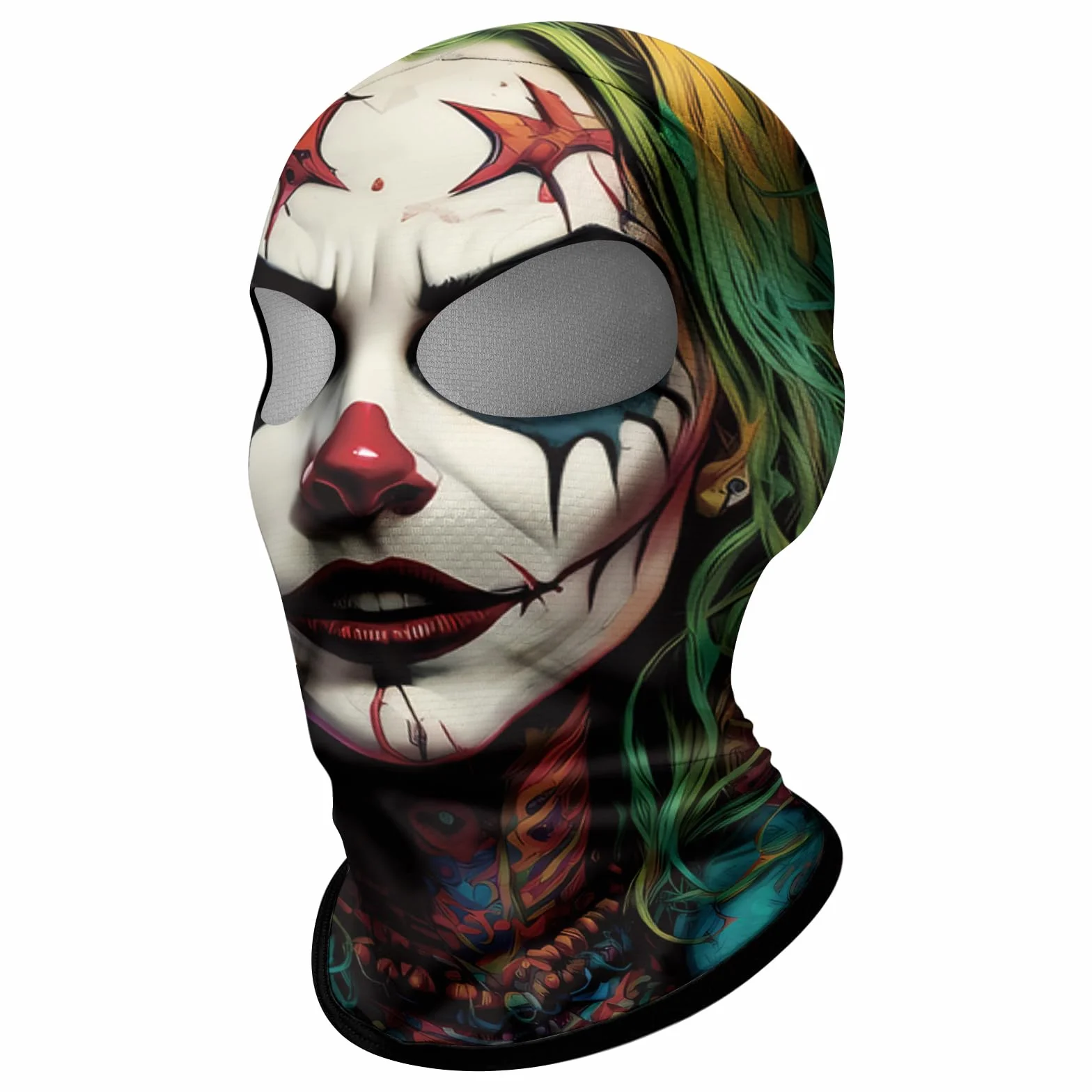 ShopINess Pasamontañas Dos Ojos 3D Calavera Mujer para Moto Deporte Fiestas Halloween y Carnaval con Dos Agujeros para los Ojos Calavera