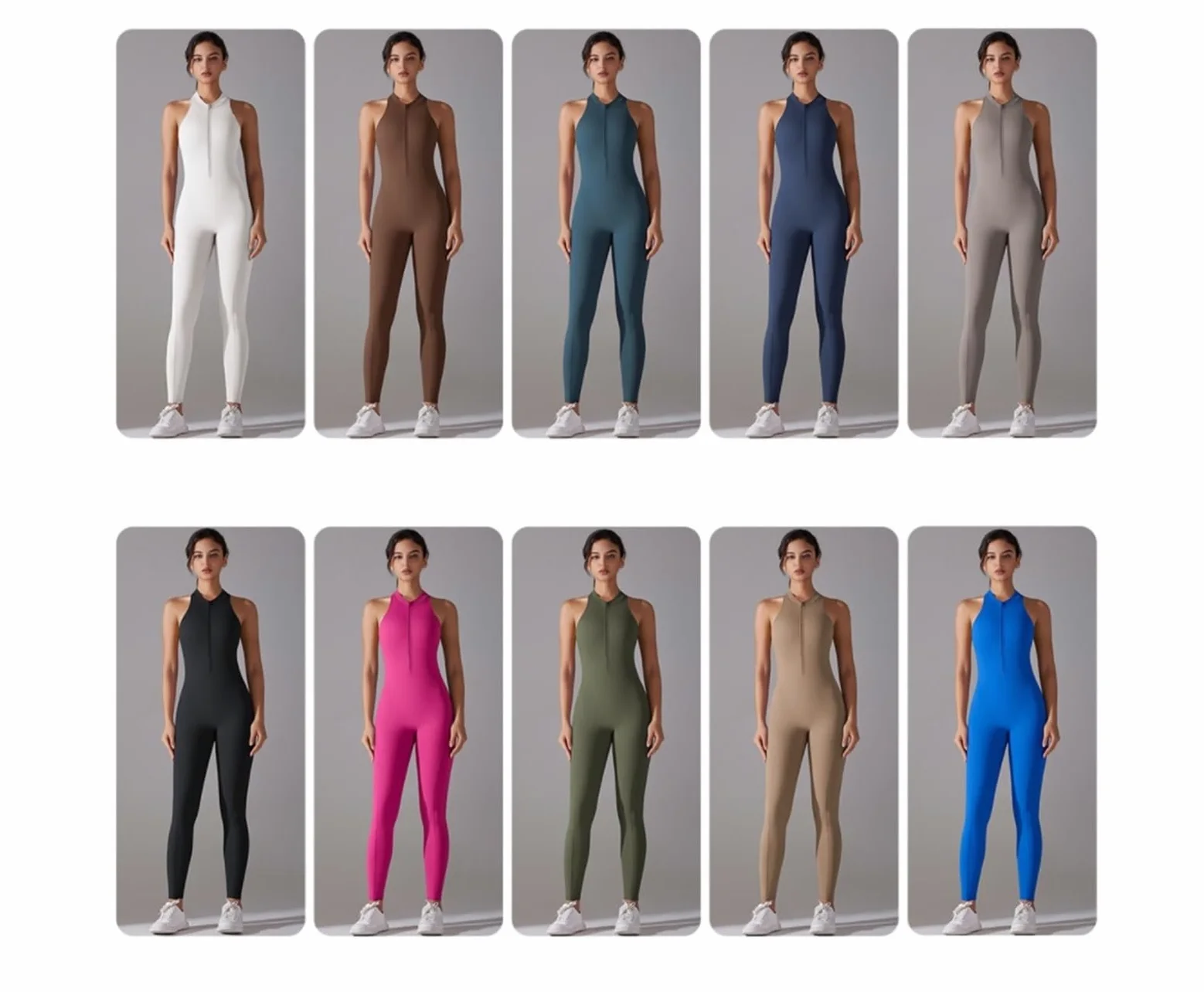 Mono de yoga sin espalda Mono Deportivo Sin Espalda For Mujer, Con Fruncido, Cremallera, For Yoga, Gimnasio, Mangas, For Entrenamiento, De Una Pieza Para Entrenamiento