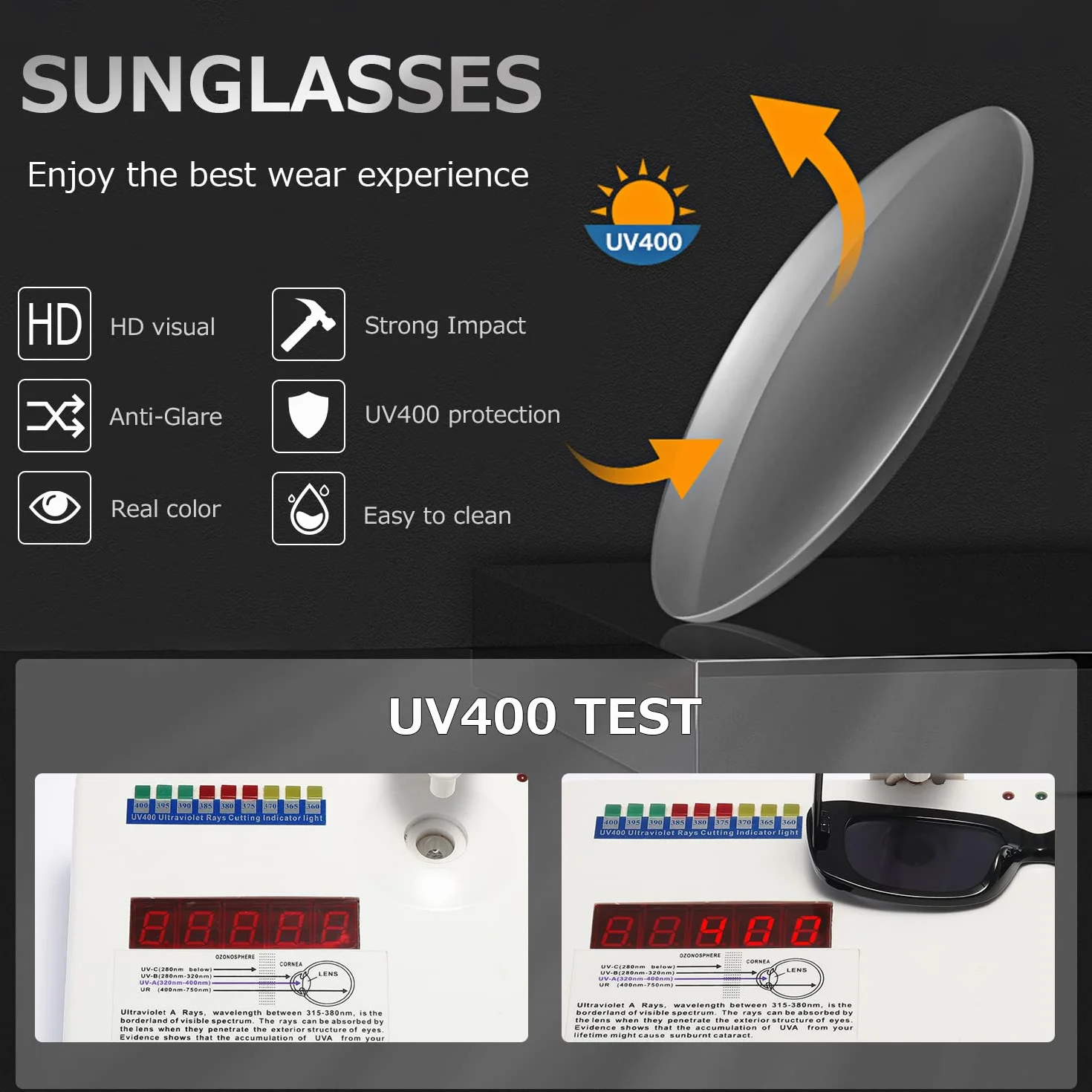 Kimorn Gafas de sol rectangulares UV 400 Vintage K1200