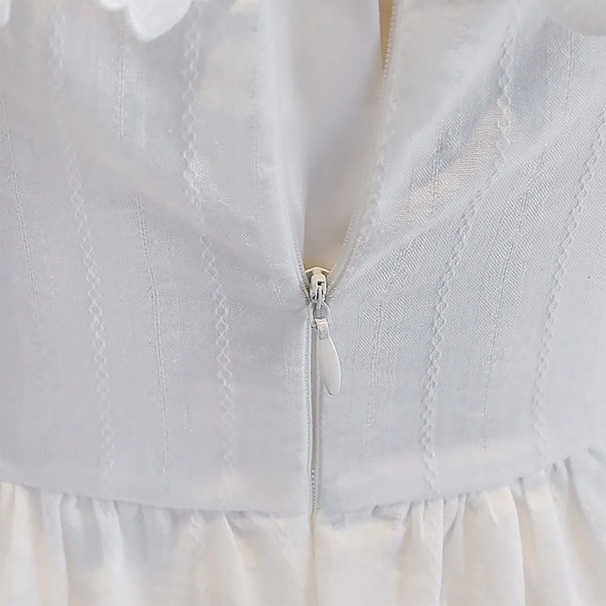 Generisch Vestido de niña de estilo francés suave, blanco, con un solo hombro, adecuado para niños de 8 a 13 años