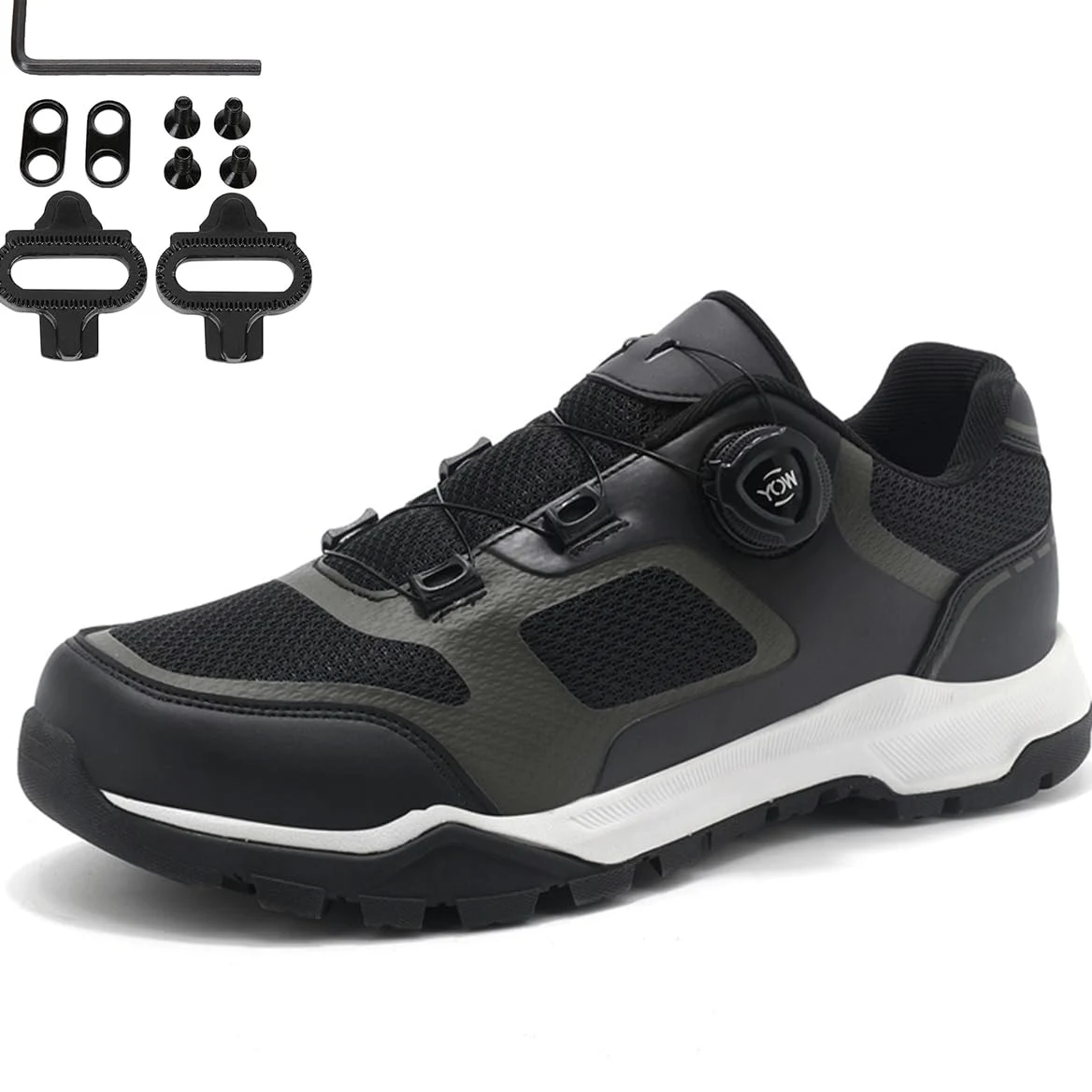 Zapatillas Ciclismo MTB Hombre Mujer, 38-46 EU Exteriores Zapatillas Bicicleta de Montaña Compatibles con Todos Los SPD para Deportes al Aire Libre