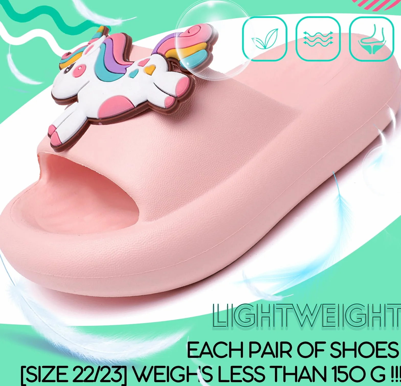 Chanclas de Baño Antideslizantes para Niños y Niñas Ultraligeras EVA 20-36 EU