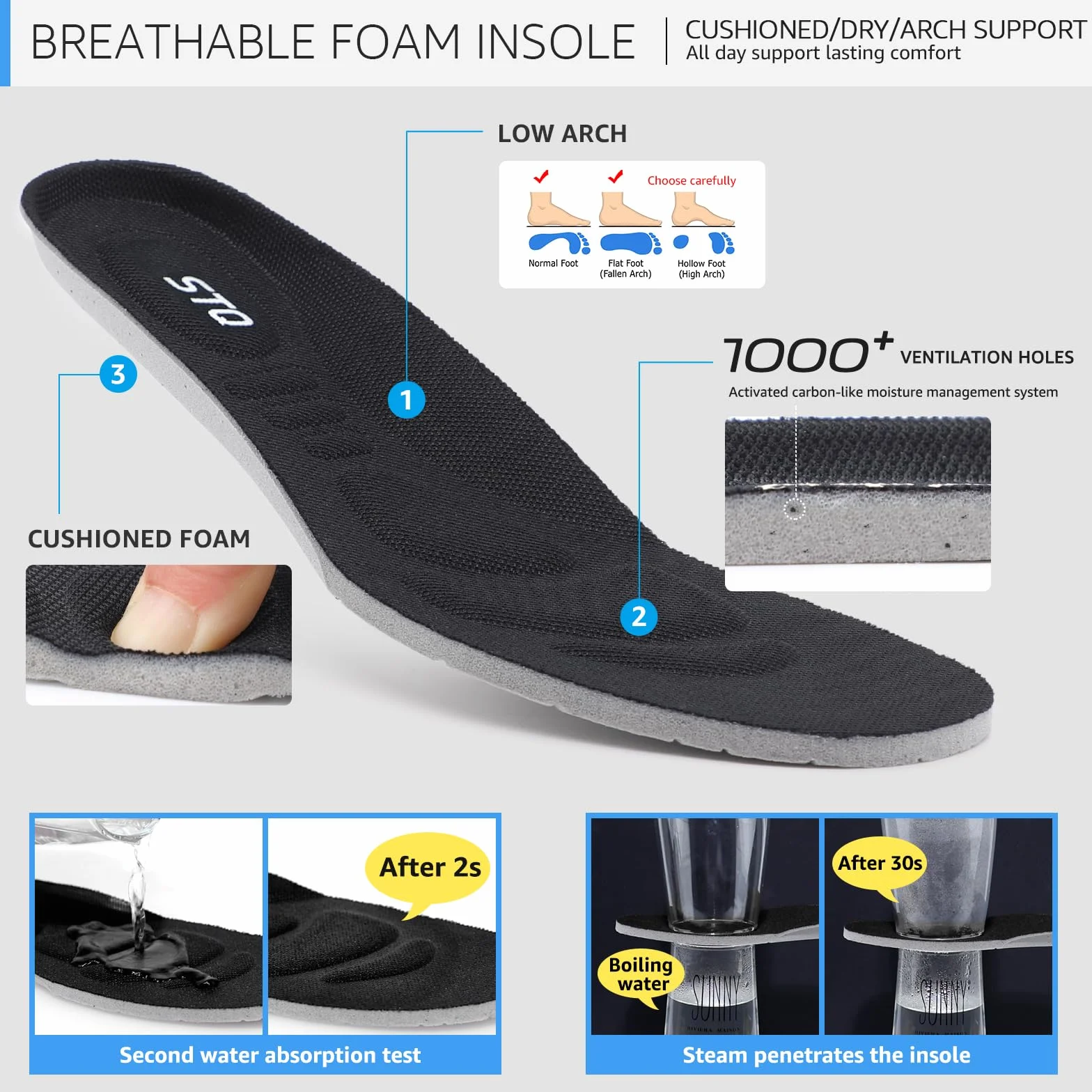 STQ Zapatillas Mujer Deportivas Sin Cordones Non Slip Ligero Tenis Andar