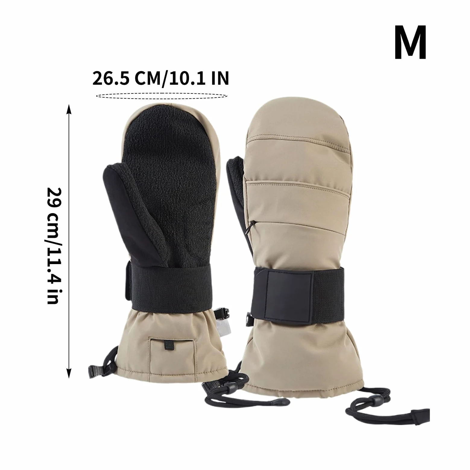 Guantes De Invierno Para Hombres | Guantes Térmicos Sensibles Al Toque,Muñequera Forro Polar Guantes De Nieve - Para Hombres Motociclismo Invierno Nieve Al Aire Libre