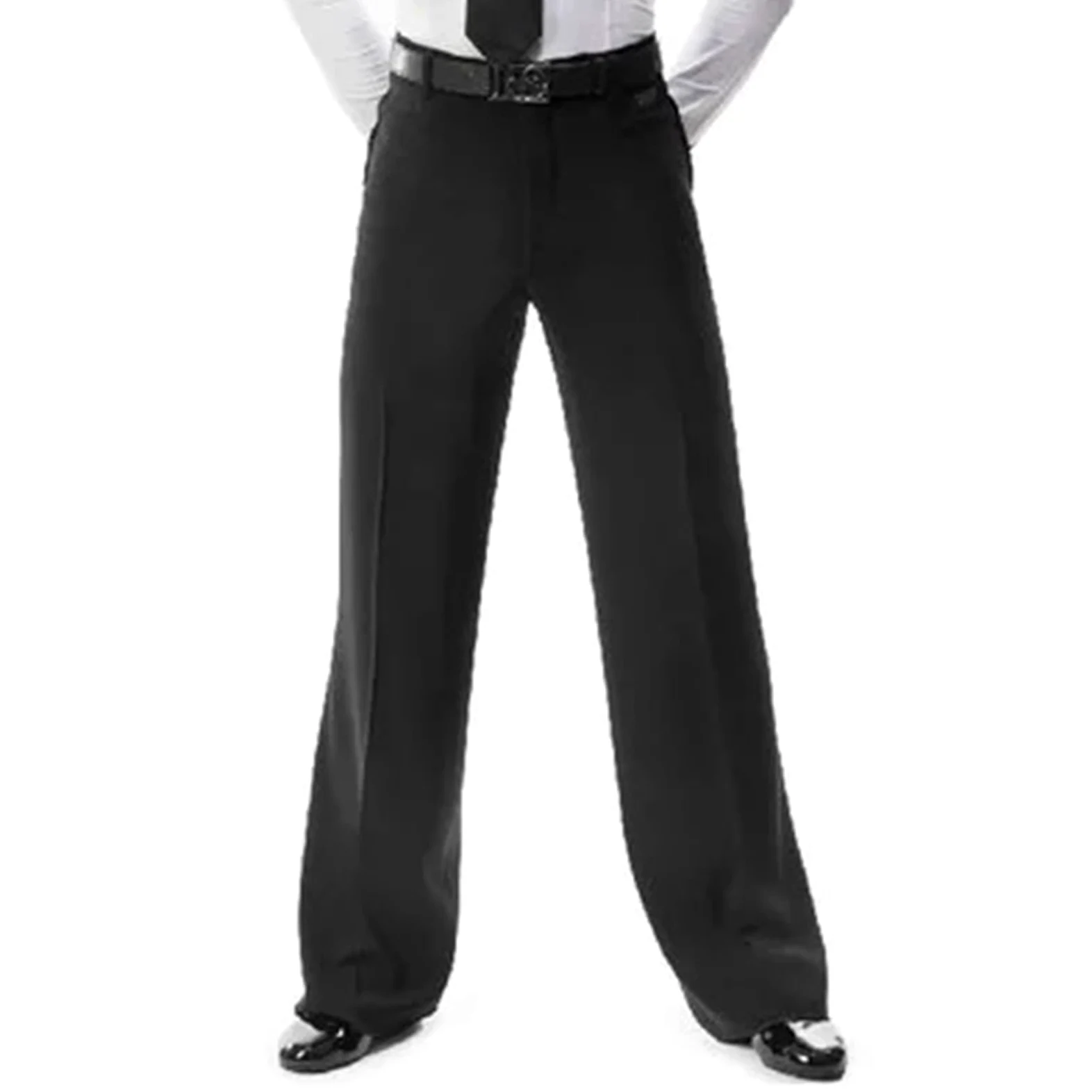 Pantalones de Baile Latino/Jazz for Hombre, Negros, for Baile de salón, for práctica y actuación