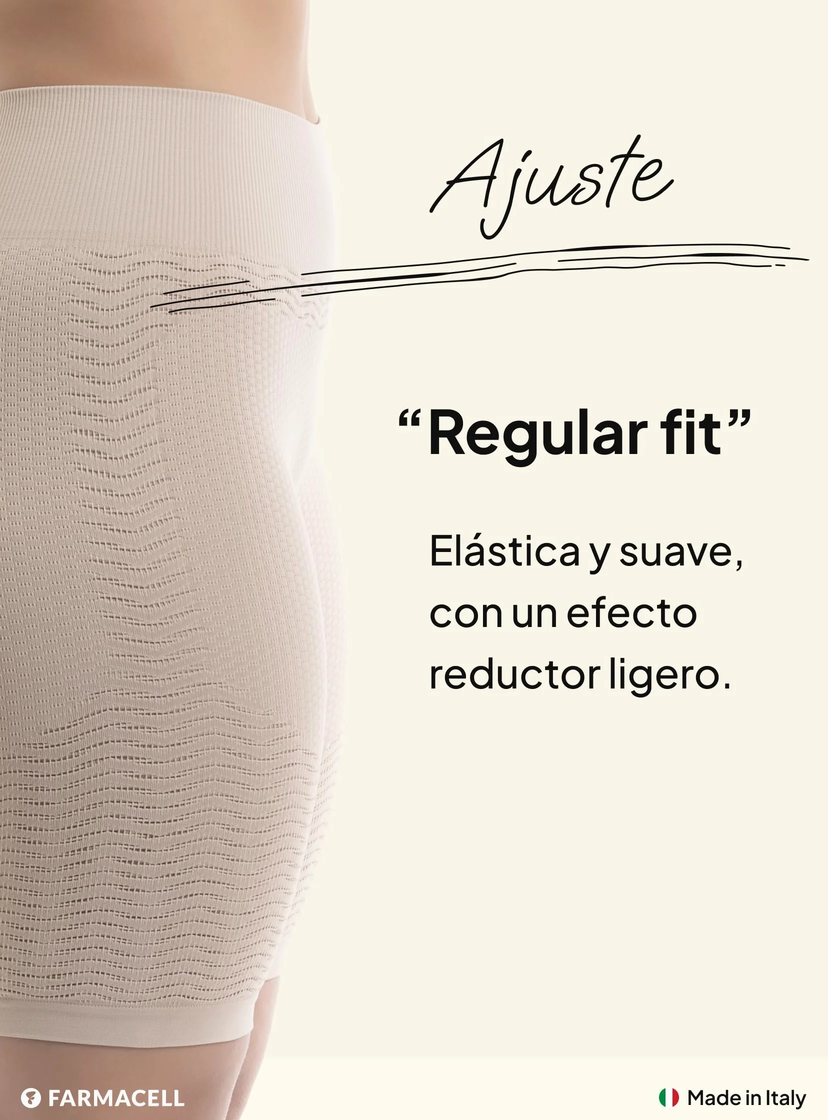 Farmacell Faja Pantalón Mujer Anticelulitis Masaje y Efecto FIR, Made in Italy, 1103