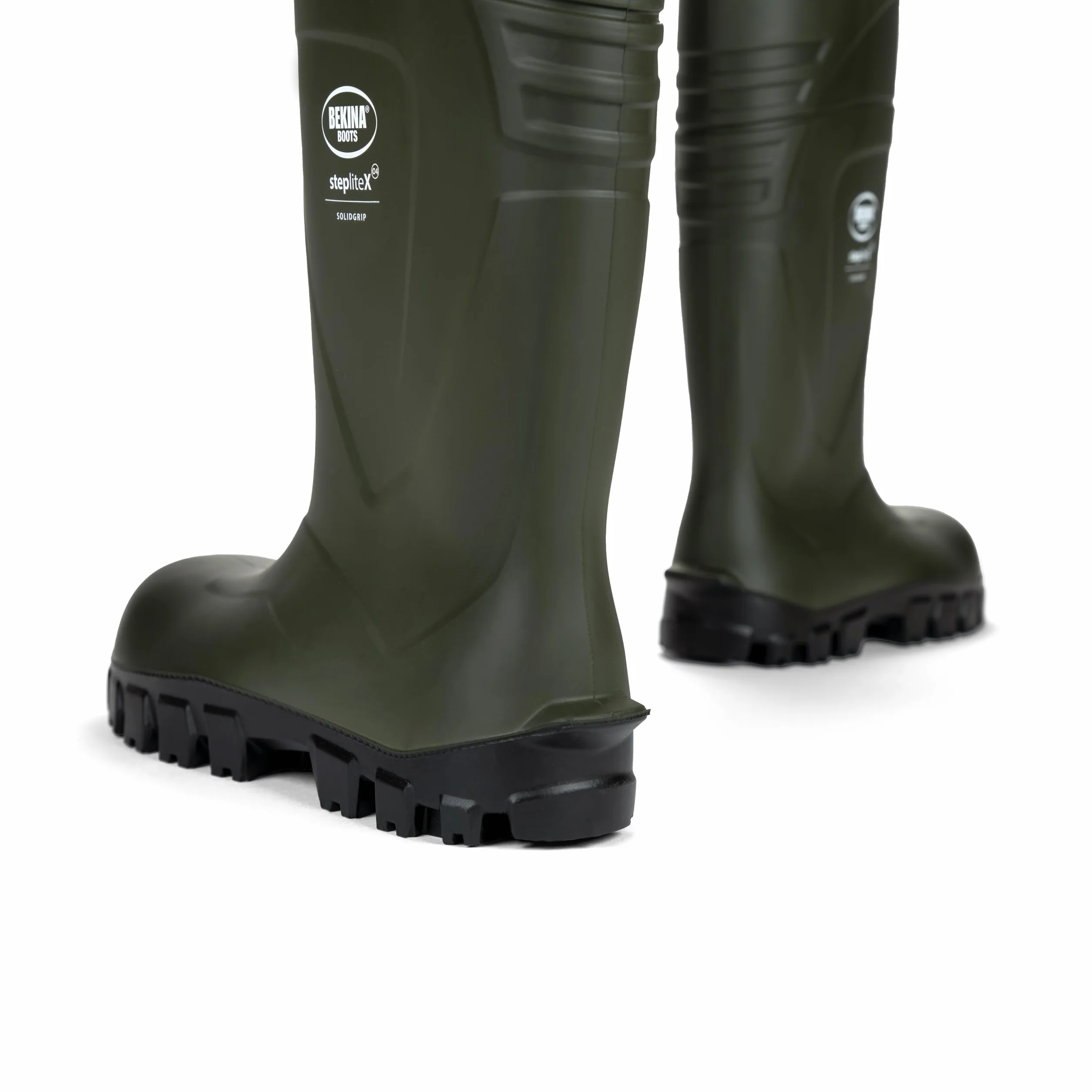 Bekina Bota de Trabajo Robusta para Mujeres y Hombres sin Puntera de Acero de Seguridad, para Uso agrícola, Garantiza una excelente adherencia, protección de Aislamiento -30 Grados, Verde, EU 43