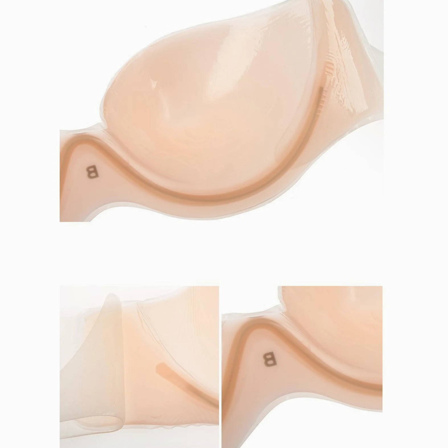 Relleno De Silicona Una Pieza For Sujetador, Pecho Falso Invisible, Parche Push-up For Mujer