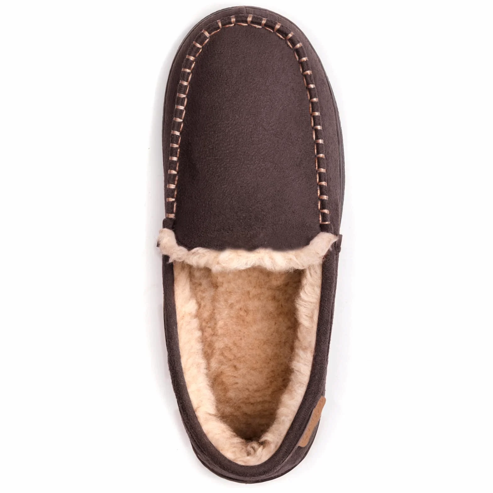 Zigzagger Hombres Microsuede mocasín Zapatillas Memoria Espuma casa Zapatos, Marrón, 44 EU