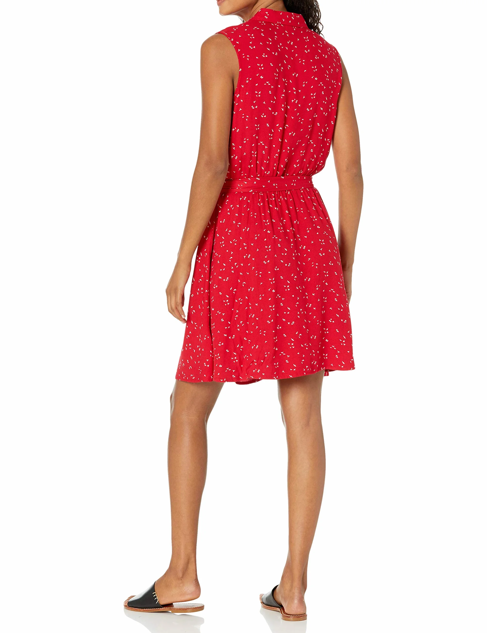 Amazon Essentials Mujer Vestido Camisero Tejido sin Mangas Ajuste Relajado