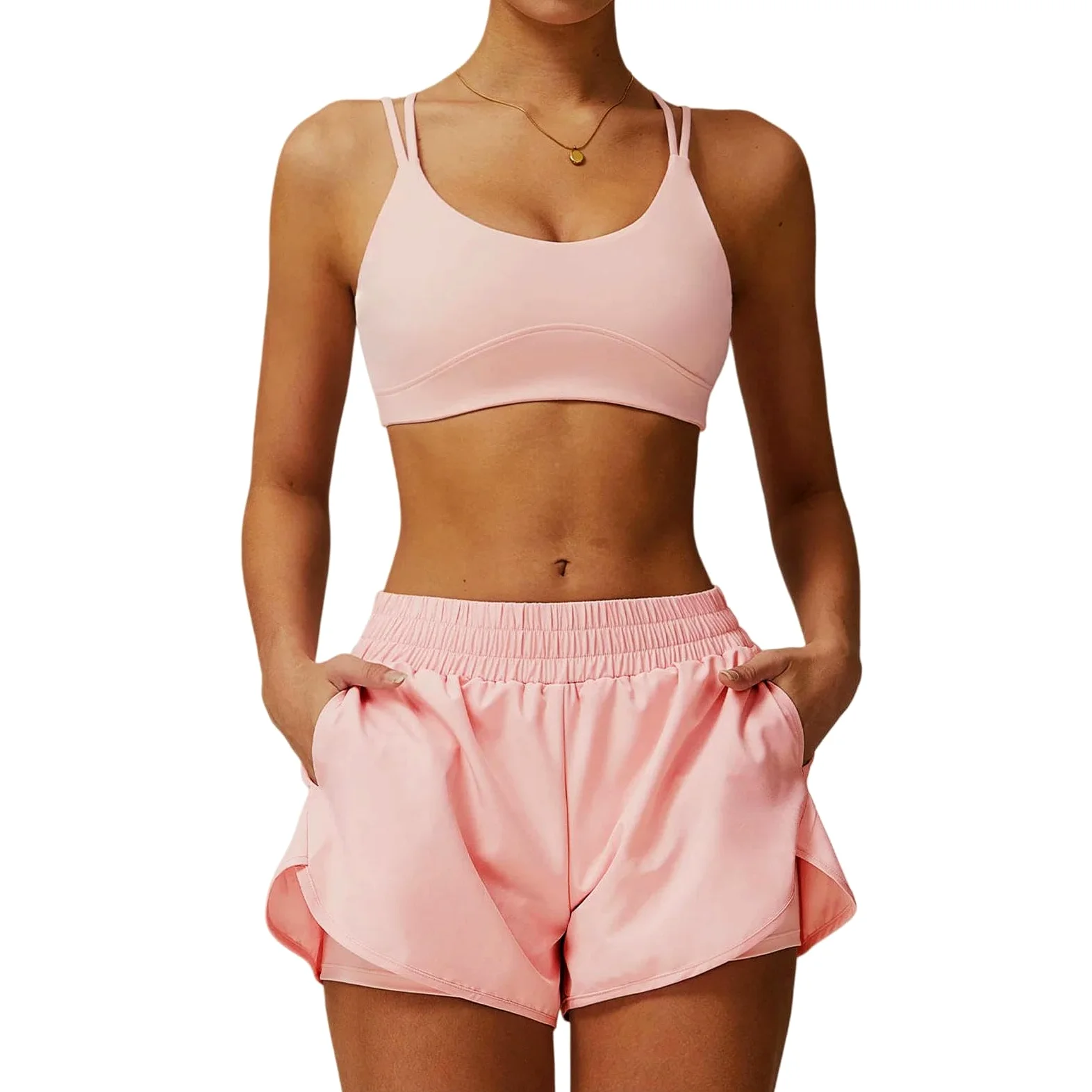 Conjuntos de Yoga para Mujer, Conjunto de Gimnasio con Sujetador, chándal para Correr y Traje de Entrenamiento.